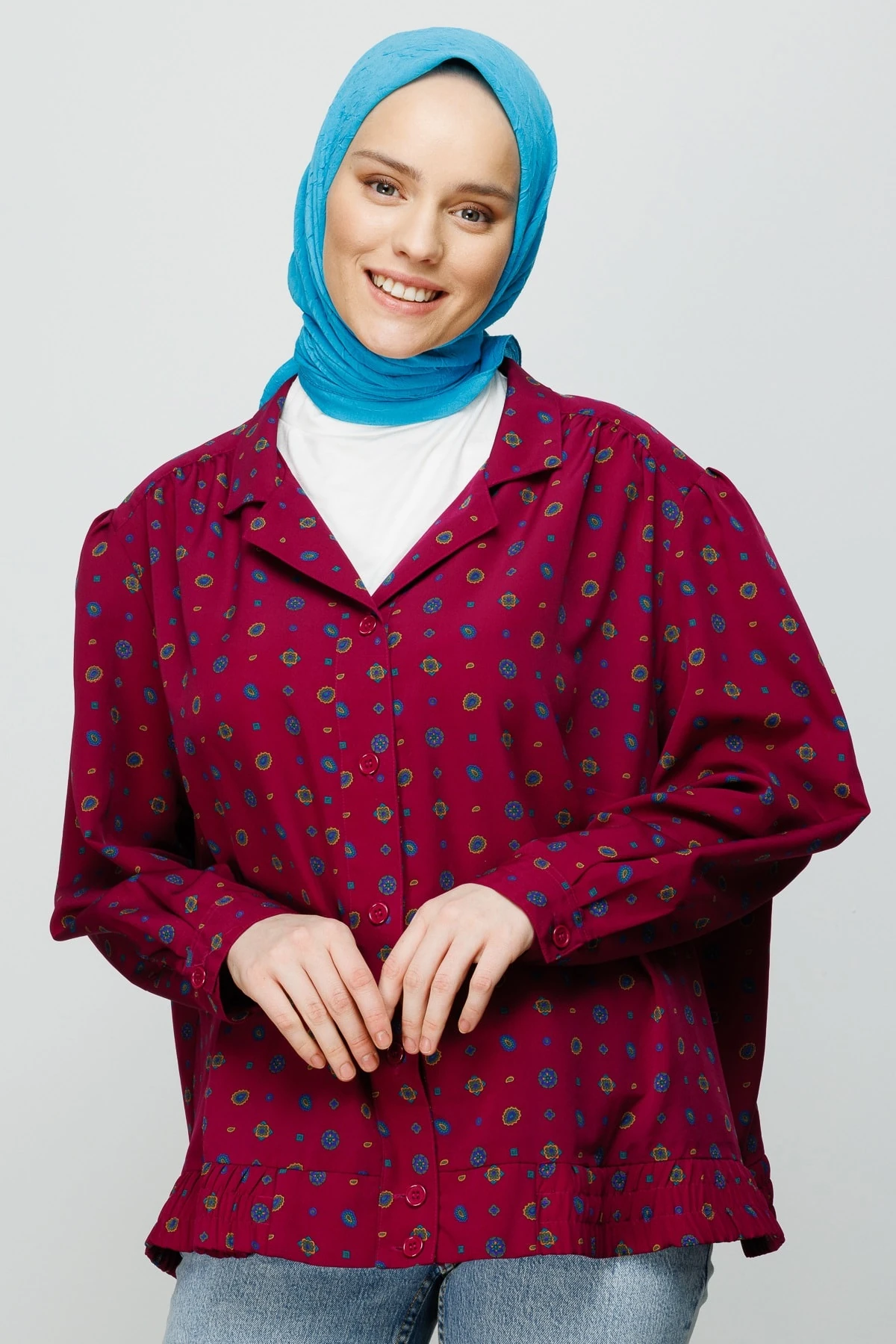 Toptan Bambu Eşarp - Turkuaz