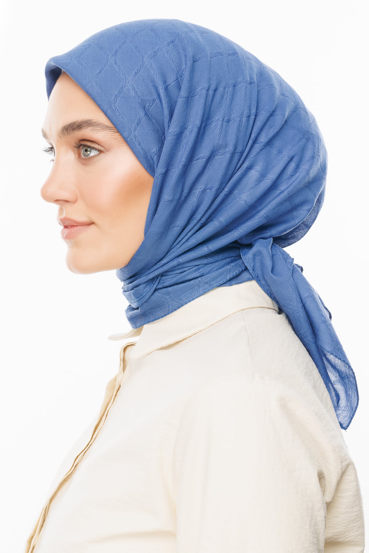 Bamboo Jacquard Scarf - Indigo