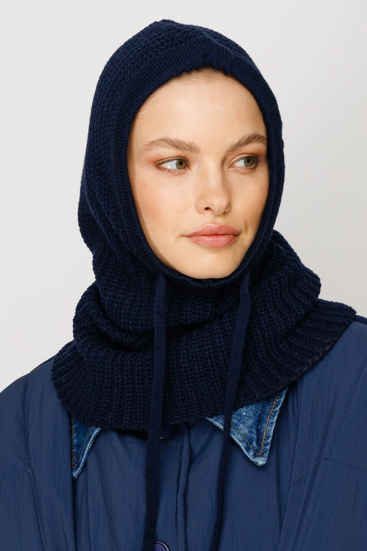 Toptan Balaclava Triko Başlık - Lacivert