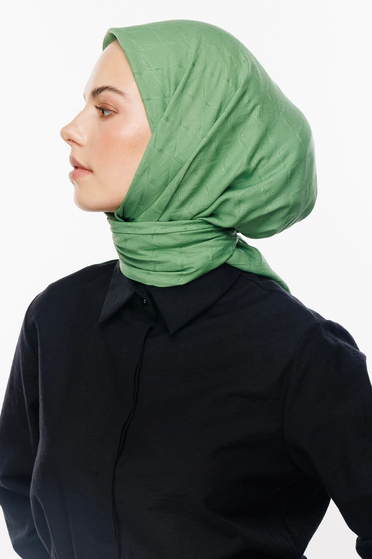 Toptan Bambu Jakar Eşarp - Su Yeşili