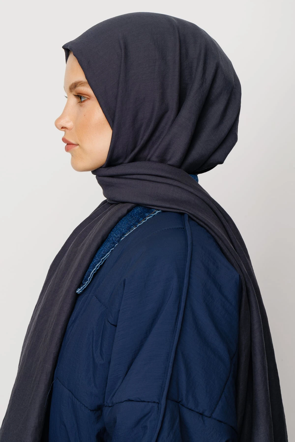 Toptan Pamuk Kraş Şal - Antrasit