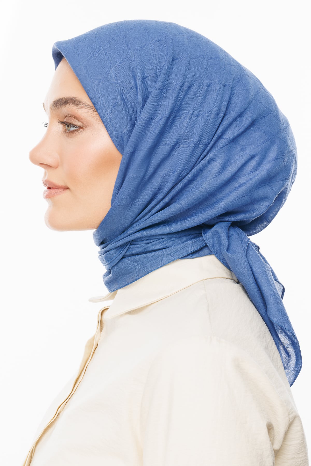 Bamboo Jacquard Scarf - Indigo