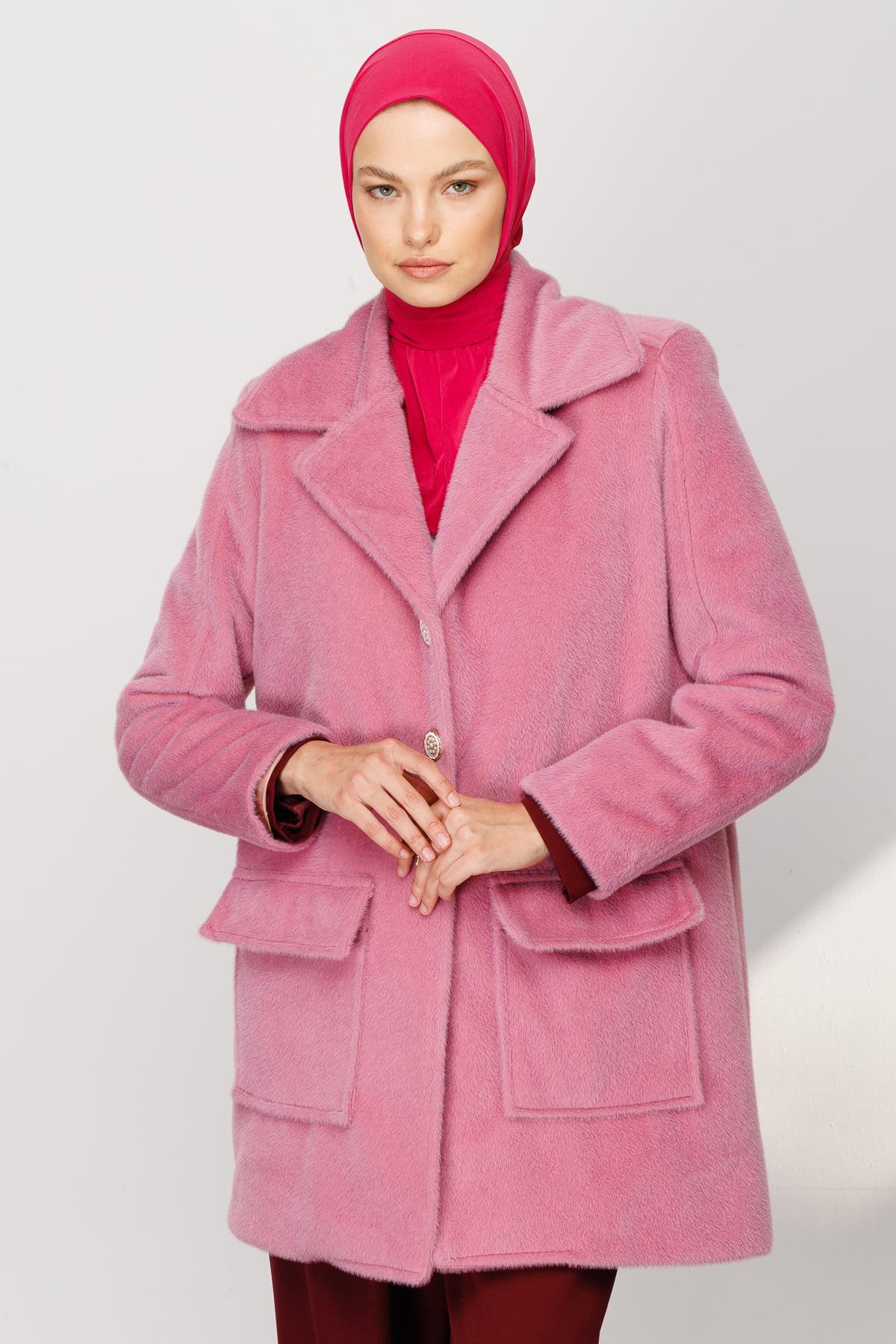 Toptan Hazır Şal - Fuşya