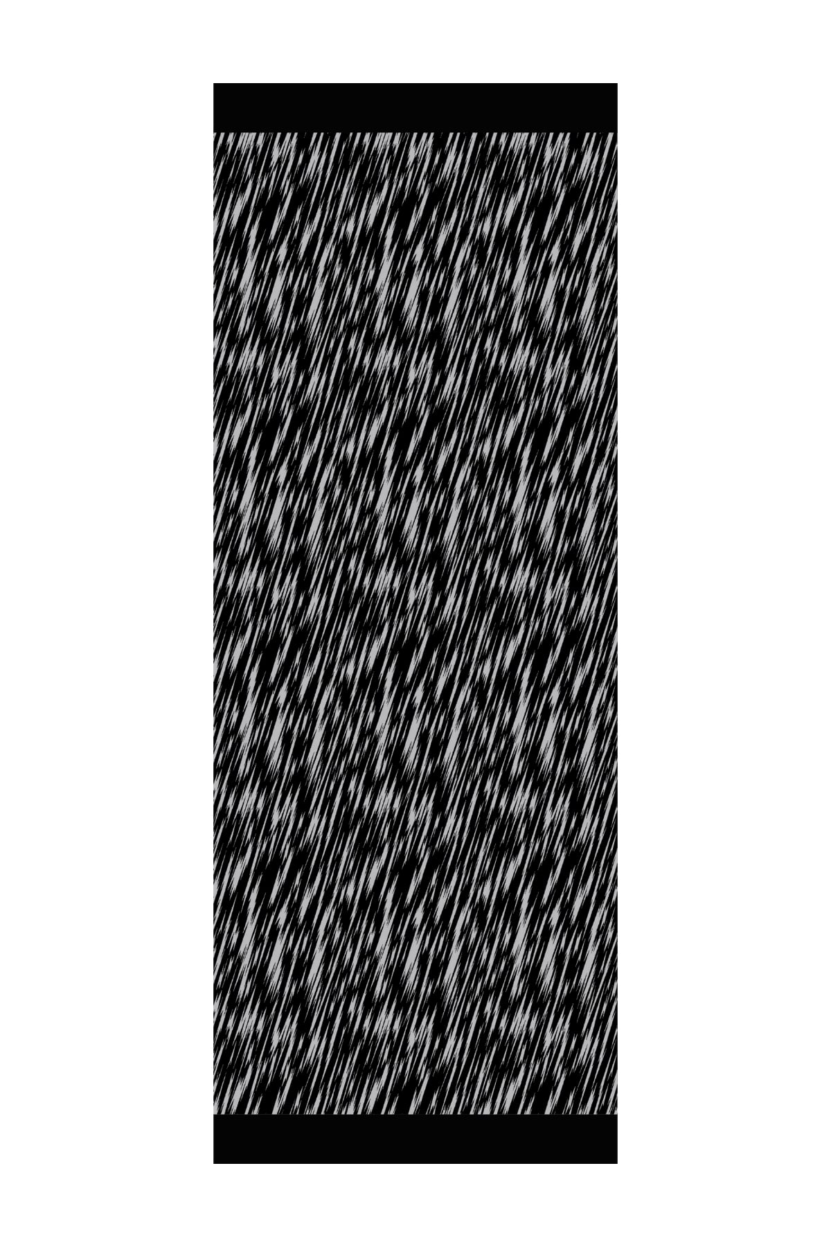 Toptan Selis Desen Çift Taraflı Şal - Siyah-Siyah