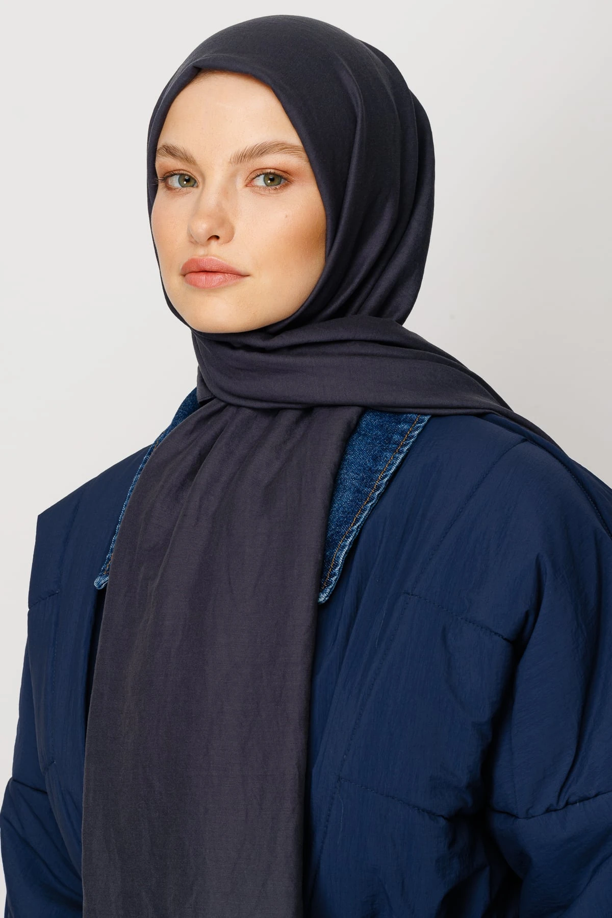 Toptan Pamuk Kraş Şal - Antrasit