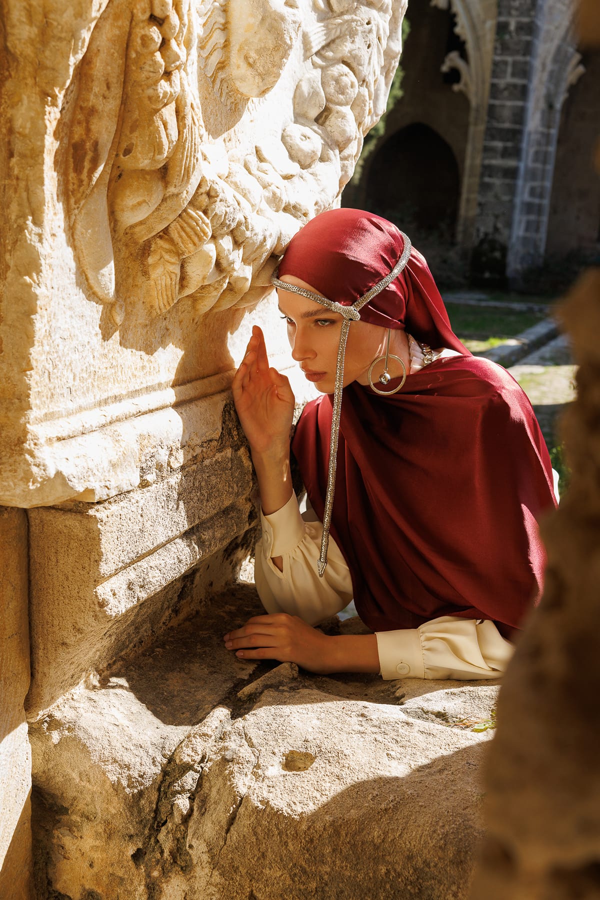 Toptan Diamond Aura Şal - Bordo