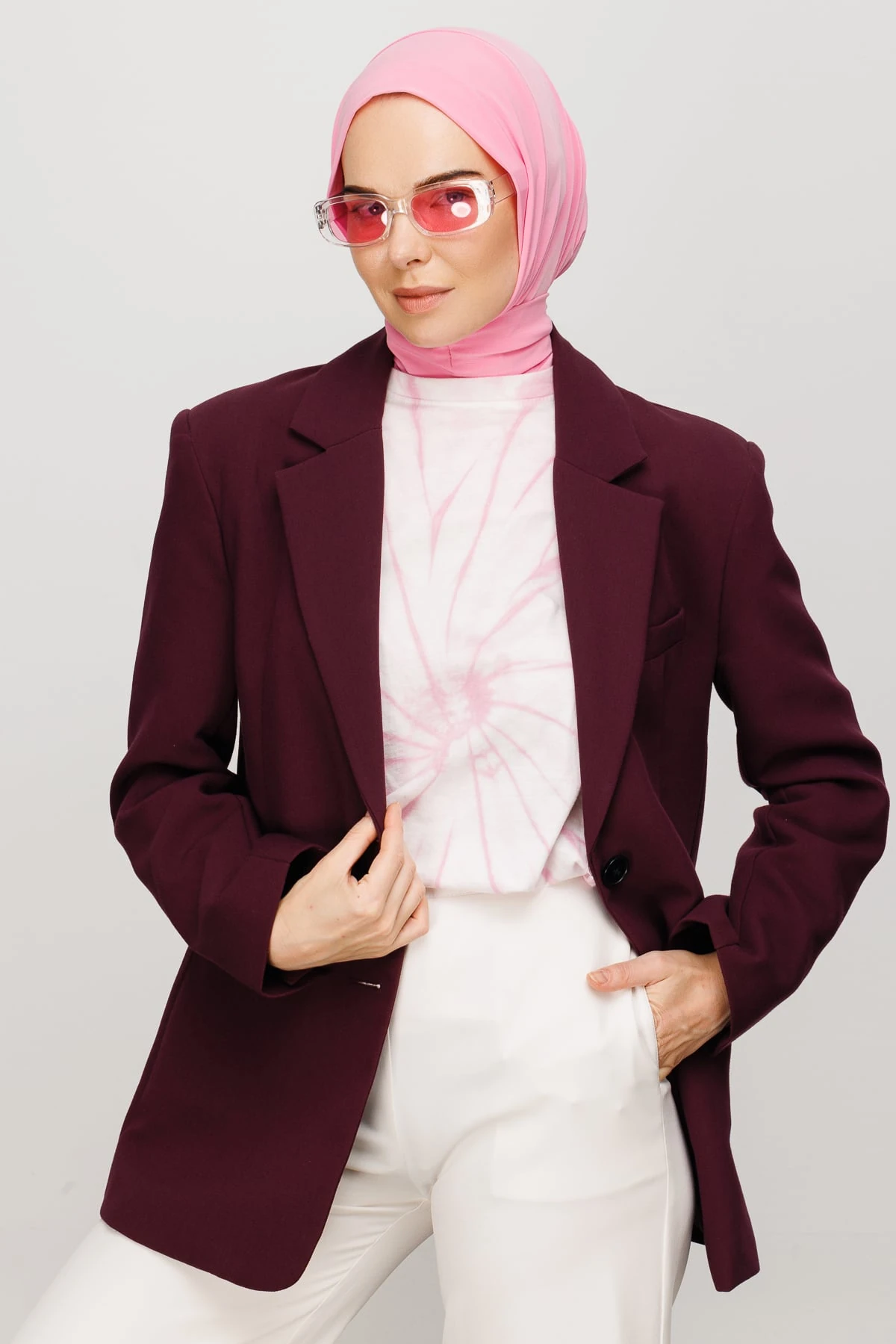 Toptan Hazır Şal - Pembe