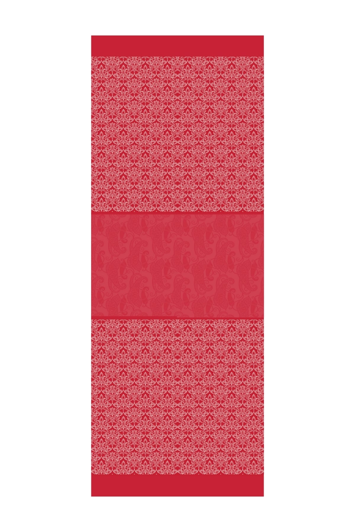 Toptan Nora Desen Çift Taraflı Şal - Bordo-Mint Yeşili