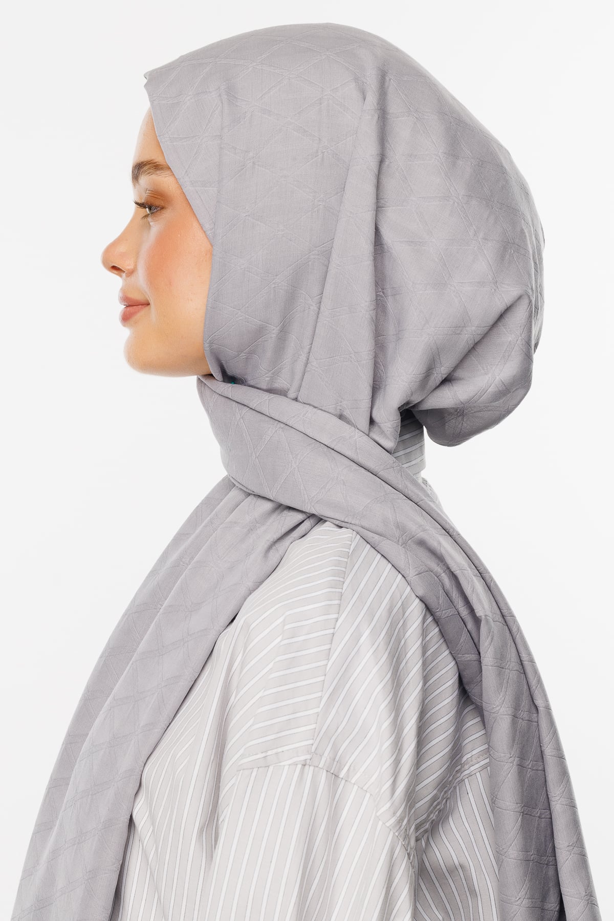 Bamboo Jacquard Shawl - Silver