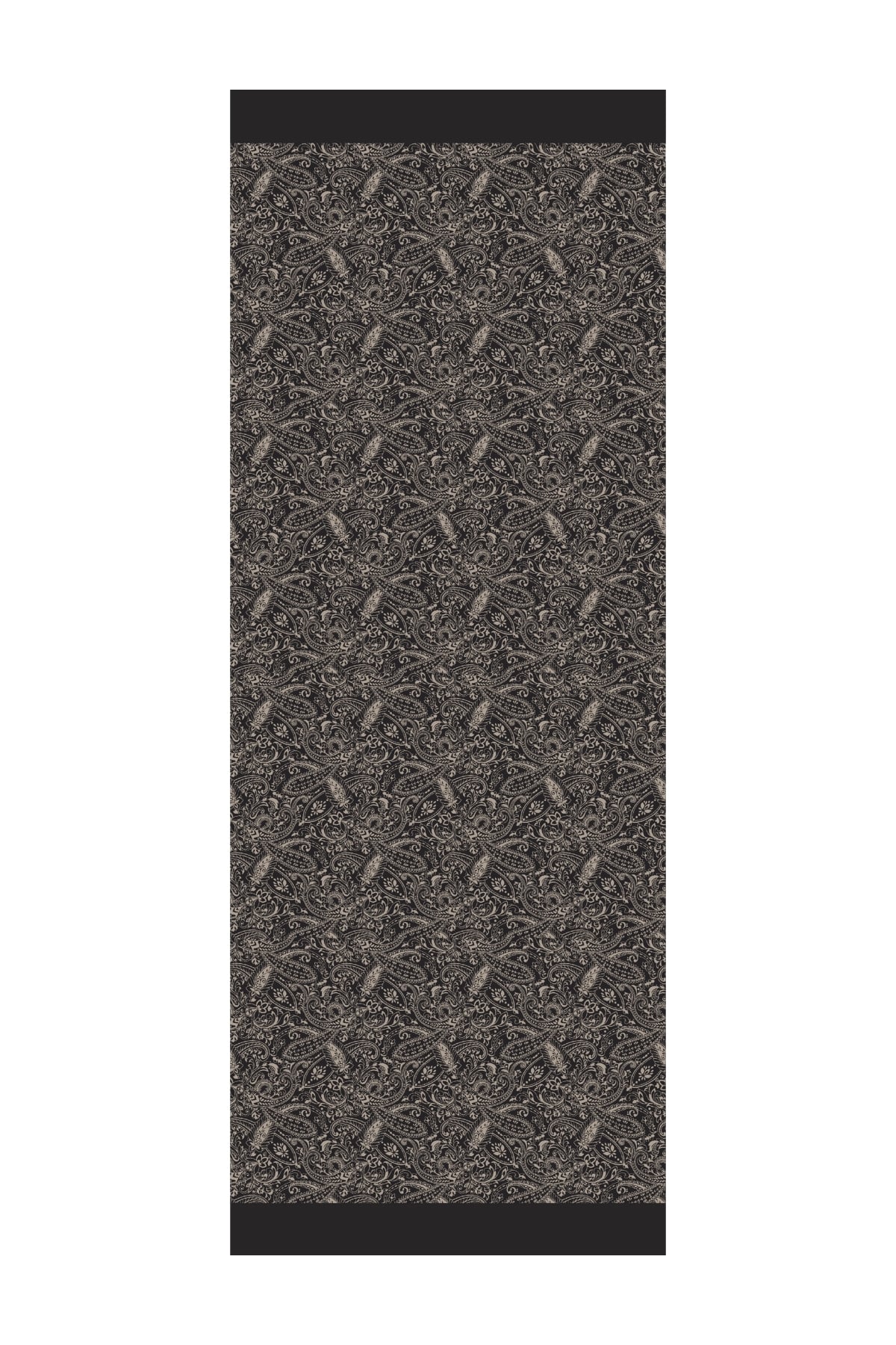 Velora-Pattern Reversible Shawl - Black-Beige