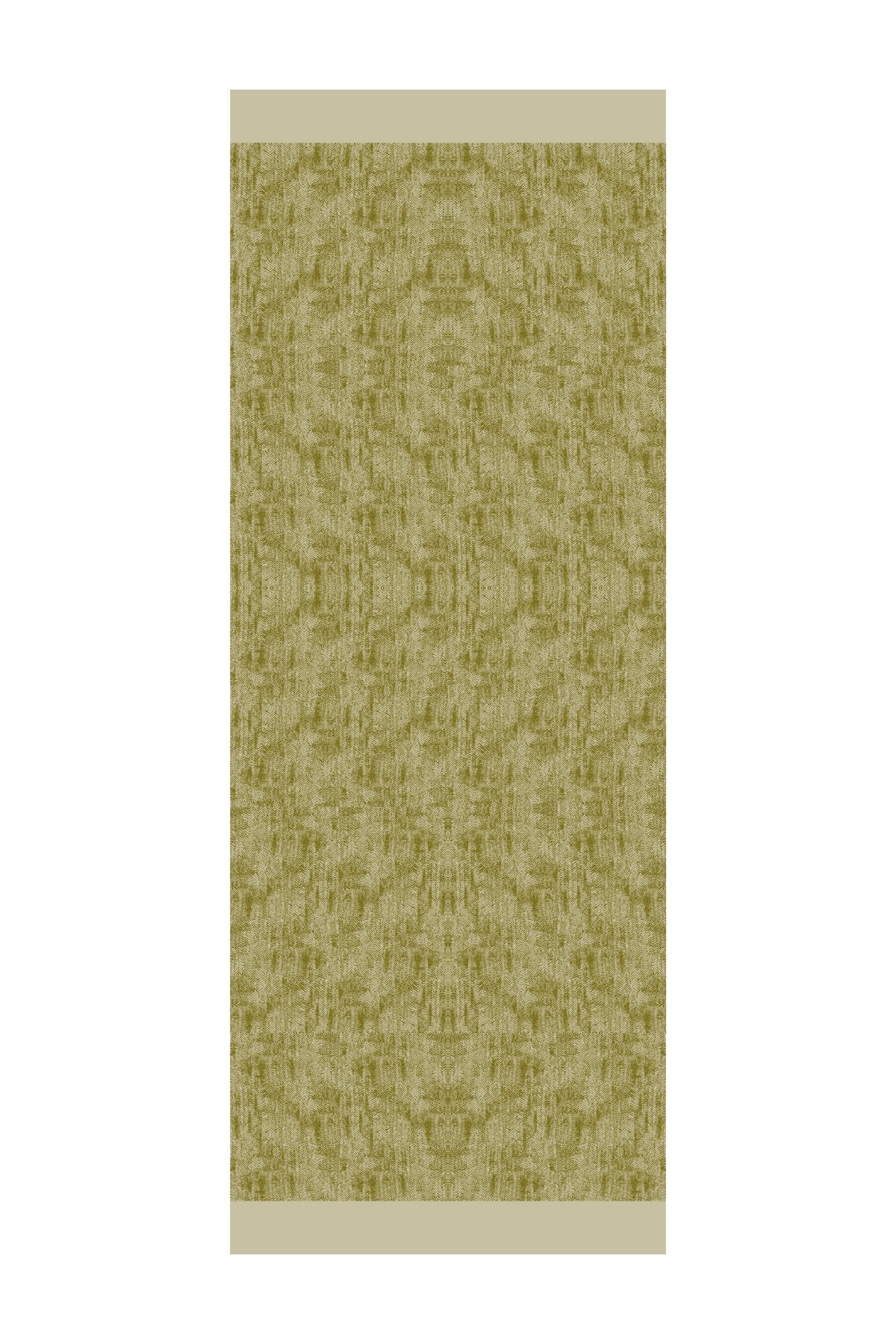 Toptan Sahra Desen Çift Taraflı Şal - Yağ Yeşili-Ekru