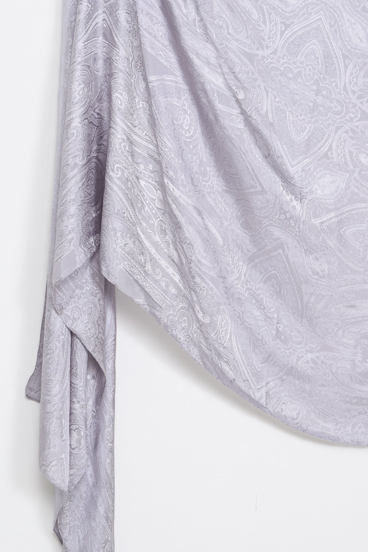 Toptan Liva Desen Shine Line Şal - Gri-Gri