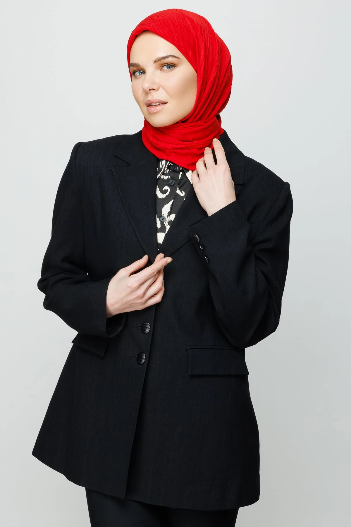 Toptan Bambu Eşarp - Kırmızı