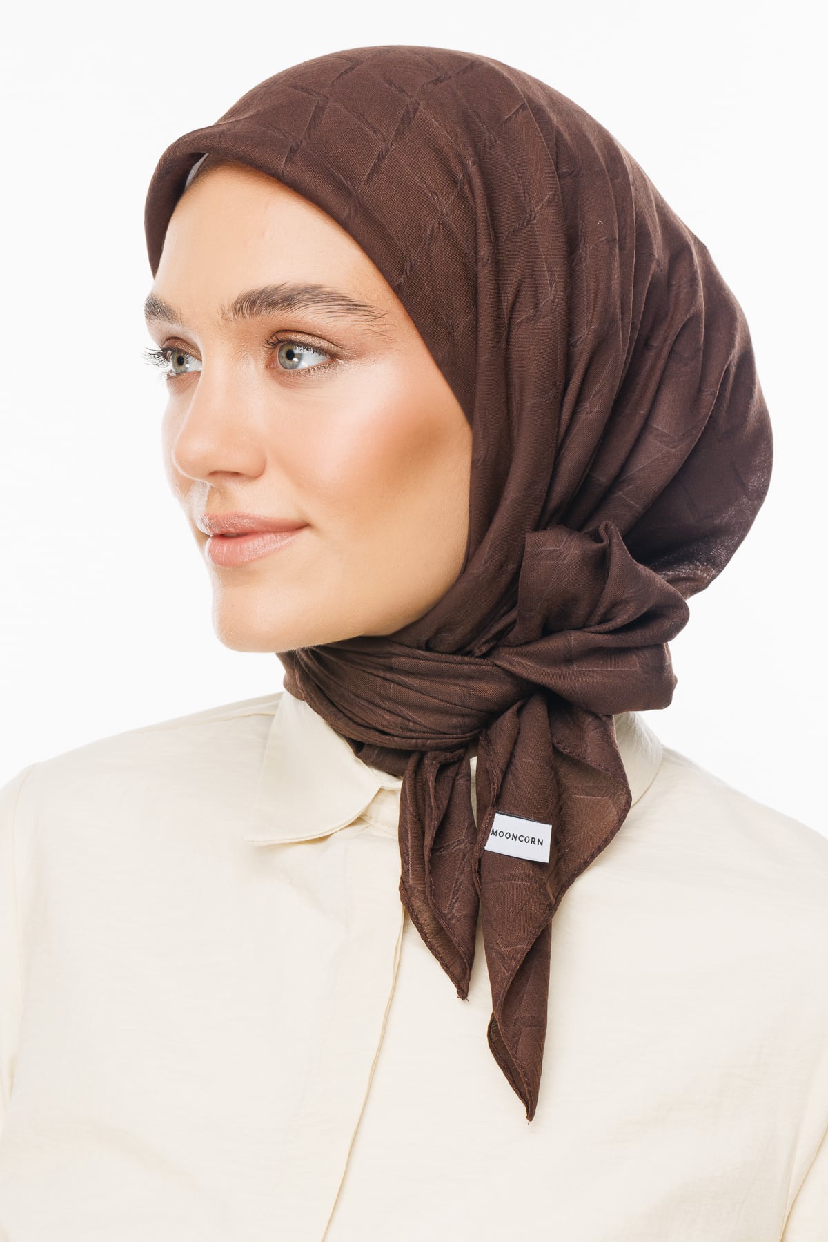 Bamboo Jacquard Scarf - Bitter Coffee