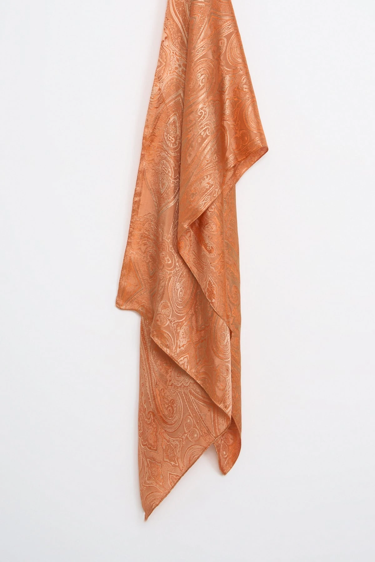 Liva Pattern Shine Line Shawl - Mink-Cinnamon