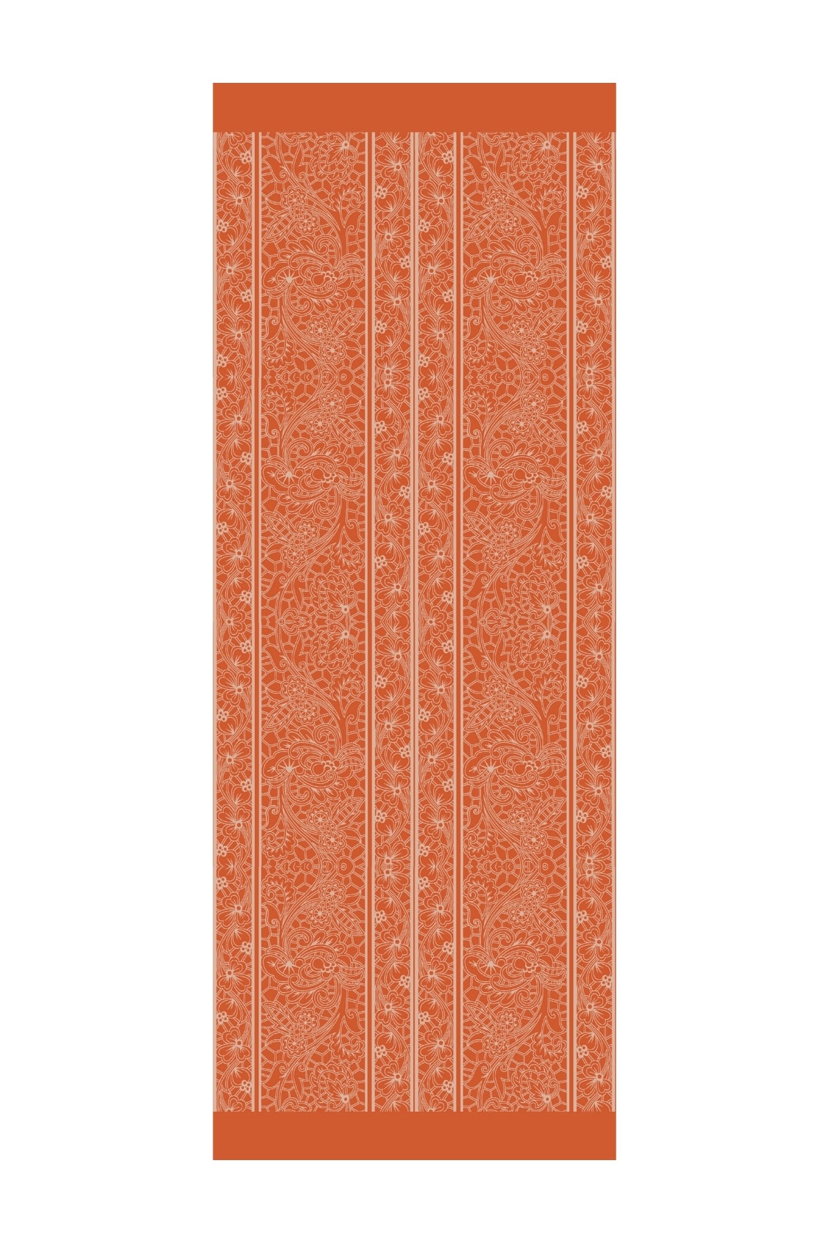 Toptan Lavin Desen Çift Taraflı Şal - Tarçın-Bej