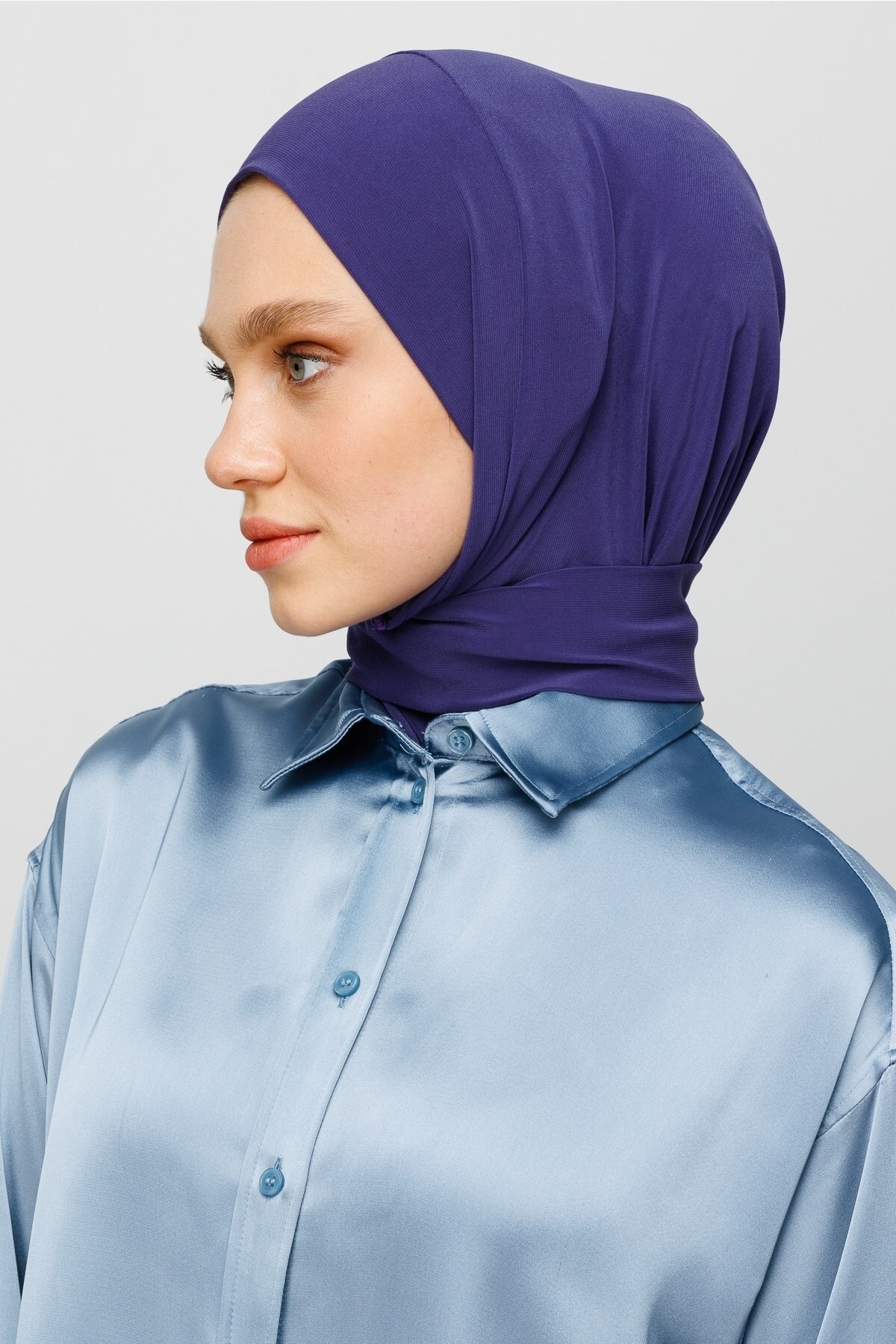 Toptan Hazır Şal - Eflatun