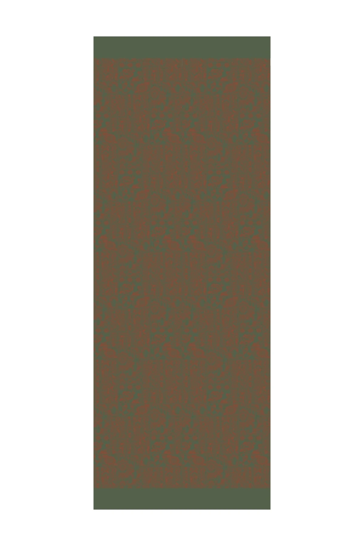 Toptan Henna Desen Çift Taraflı Şal - Tarçın-Zümrüt