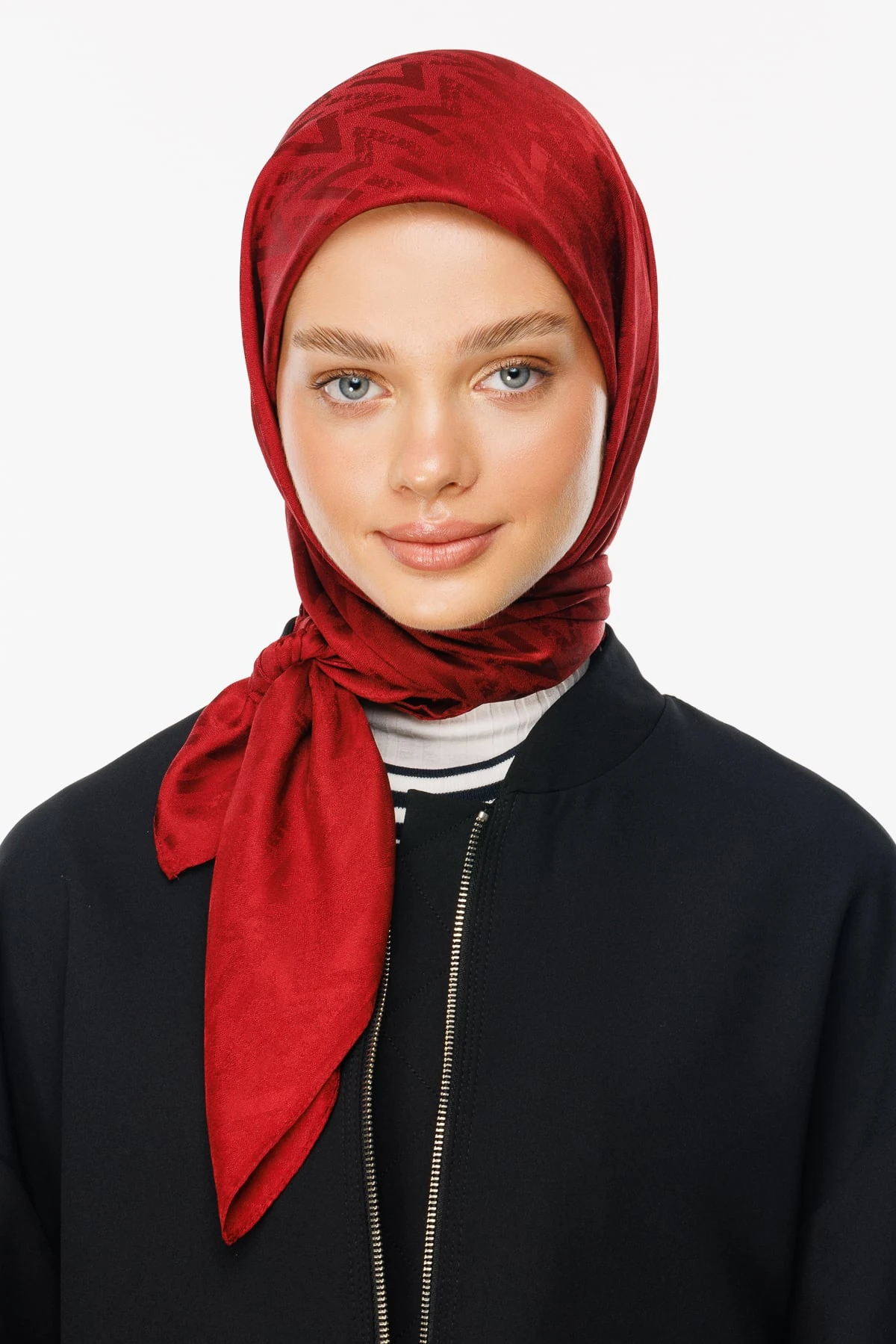 Luxury Jacquard Scarf - Cherry Rot