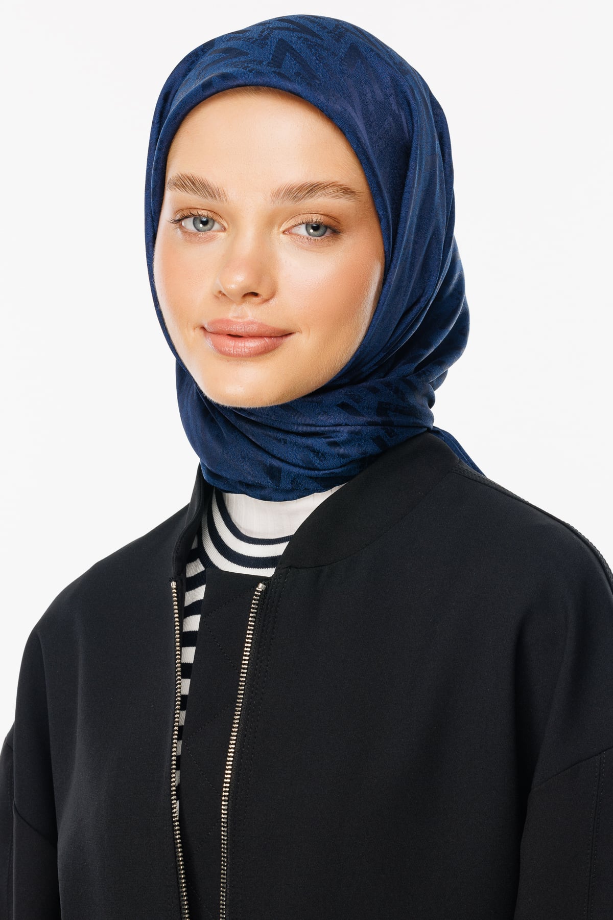 Toptan Luxury Jakar Eşarp - Lacivert