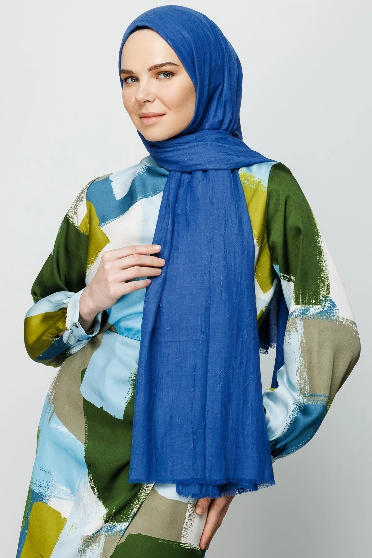 Toptan Bambu Şal - İndigo