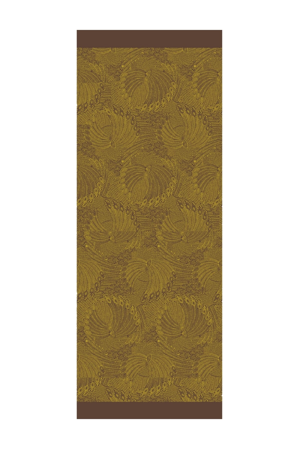 Toptan Mayra Desen Çift Taraflı Şal - Acı Kahve-Somon