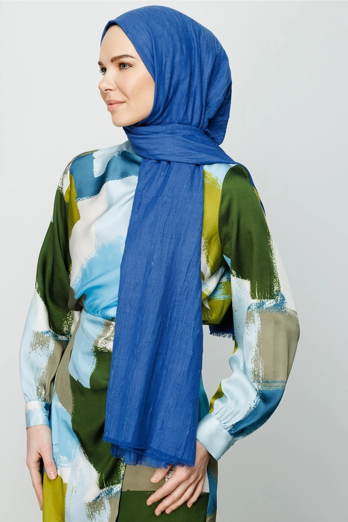 Toptan Bambu Şal - İndigo