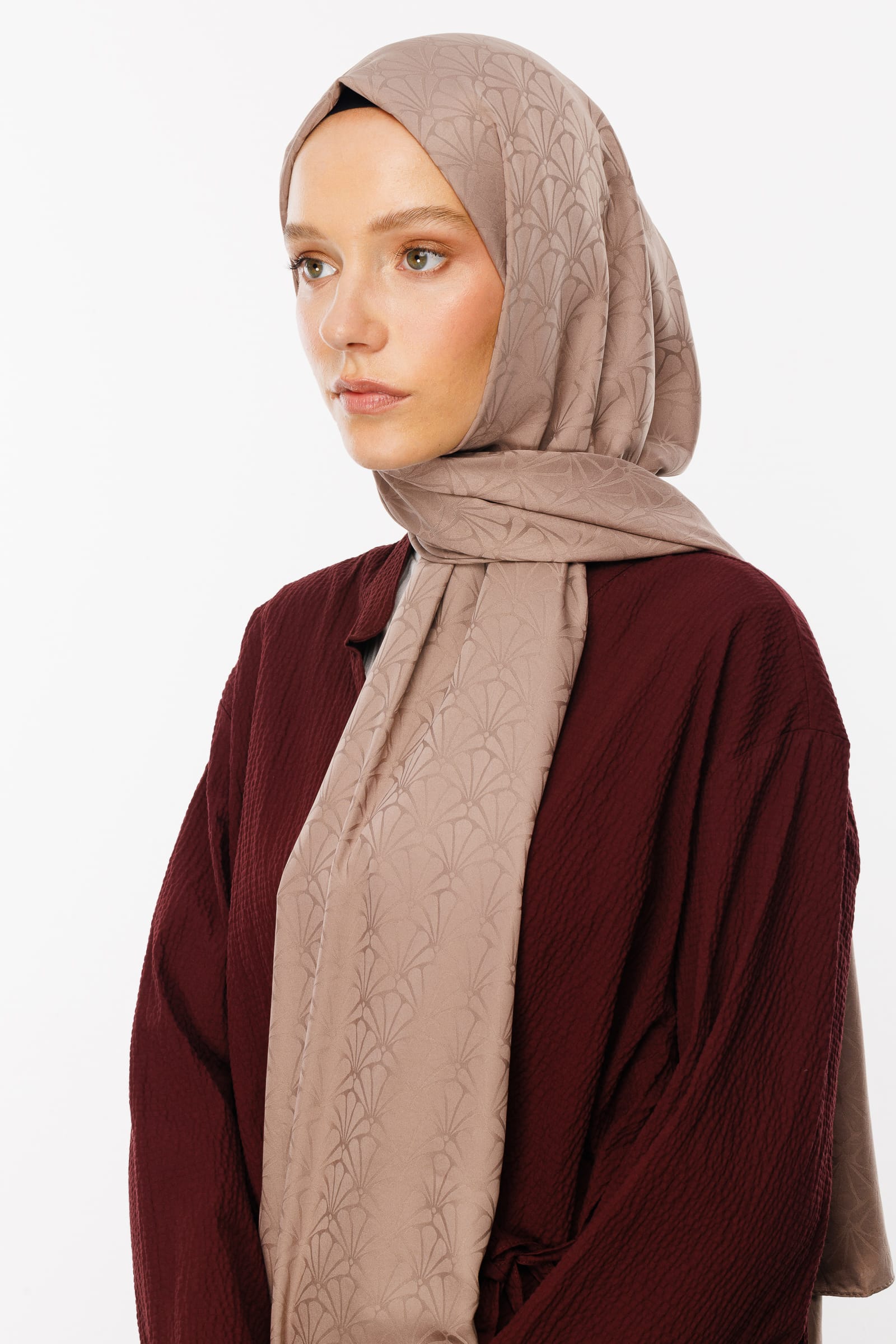 Toptan Lotus Desen İpeksi Jakar Şal - Kanyon