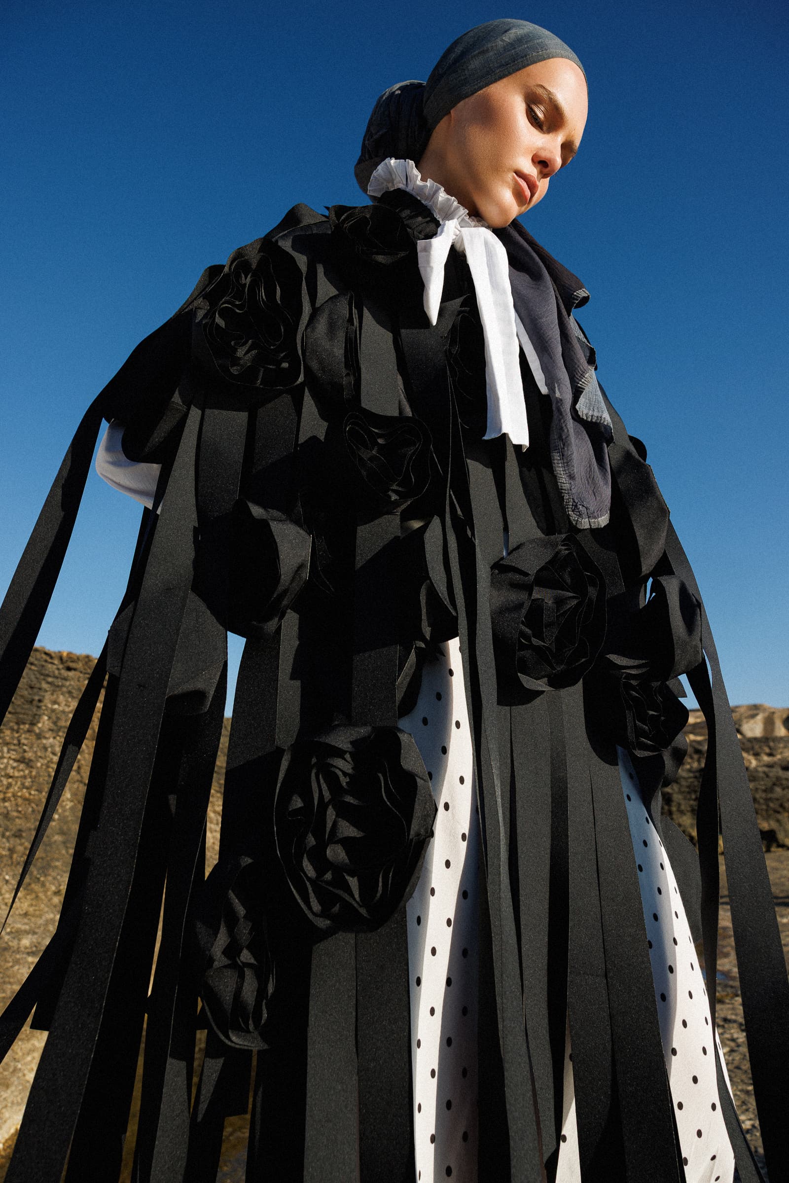 Toptan Degrade Müslin Şal - Siyah