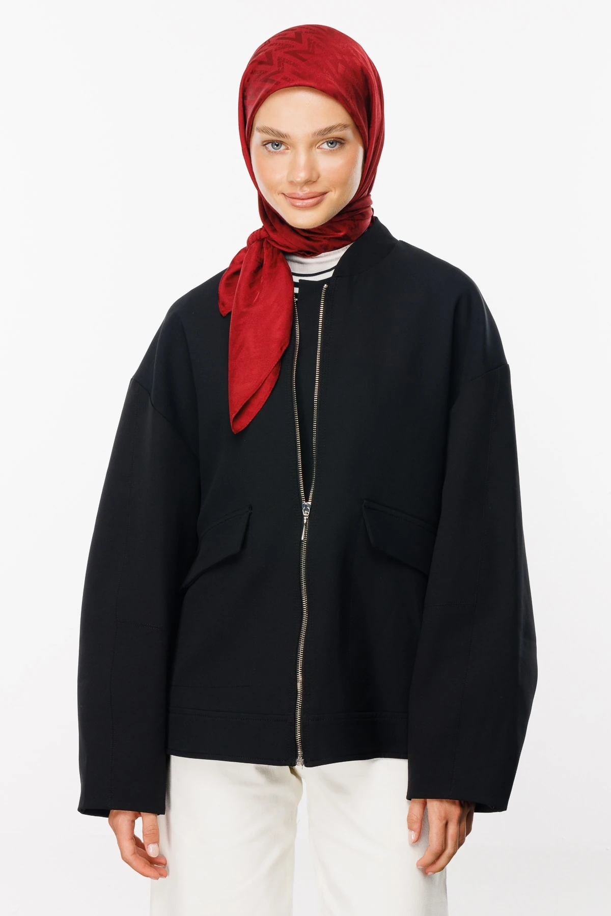 Luxury Jacquard Scarf - Cherry Rot