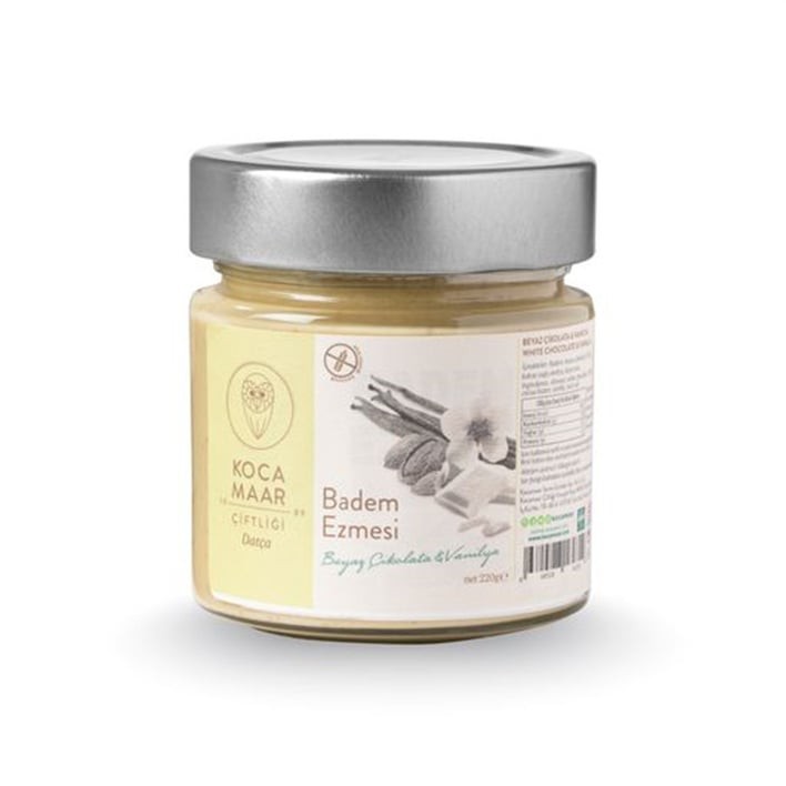 Kocamaar Çiftliği Datça Badem Ezmesi Beyaz Çikolatalı & Vanilyalı 220 gr