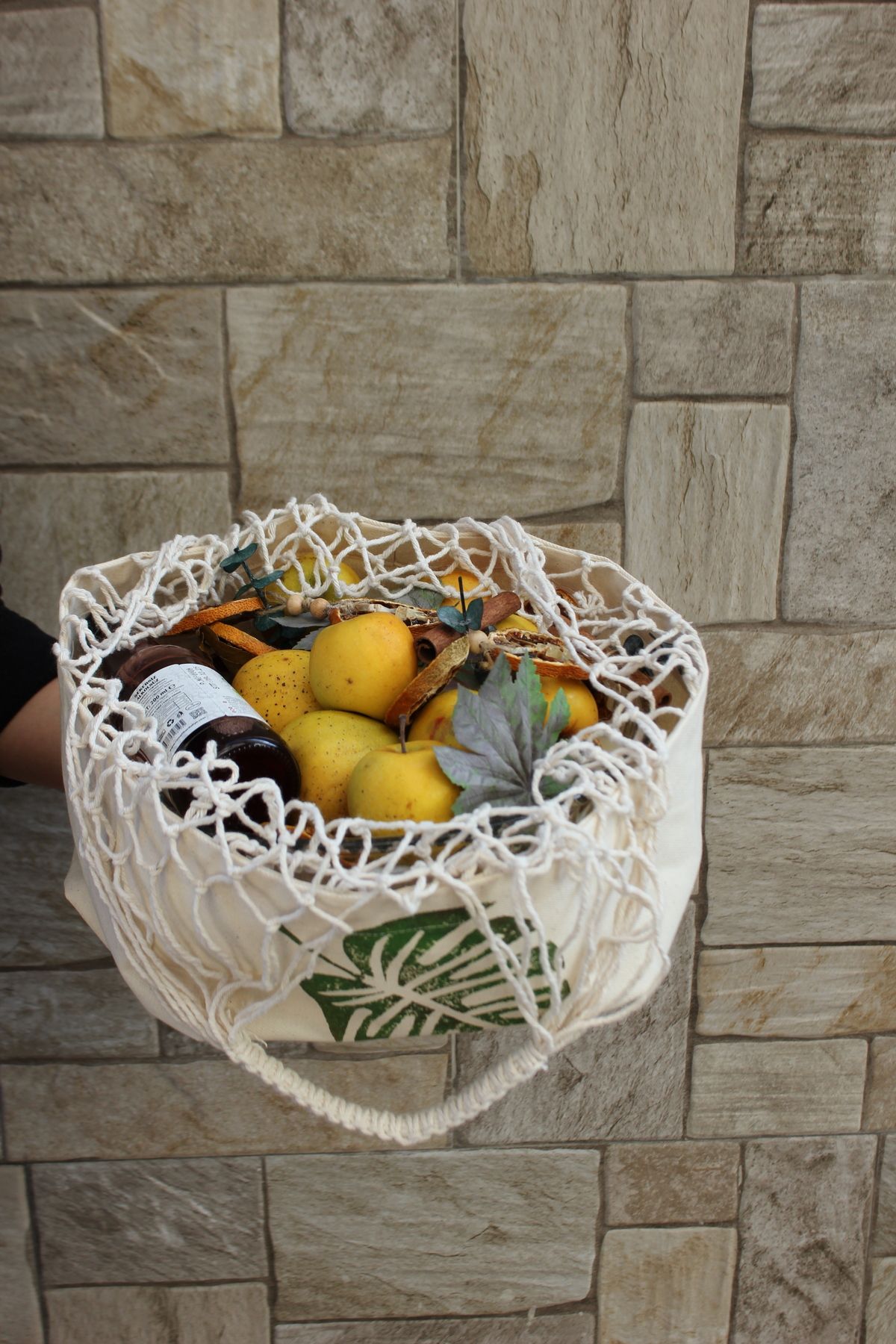 Deve Tabanı Daire File Çanta