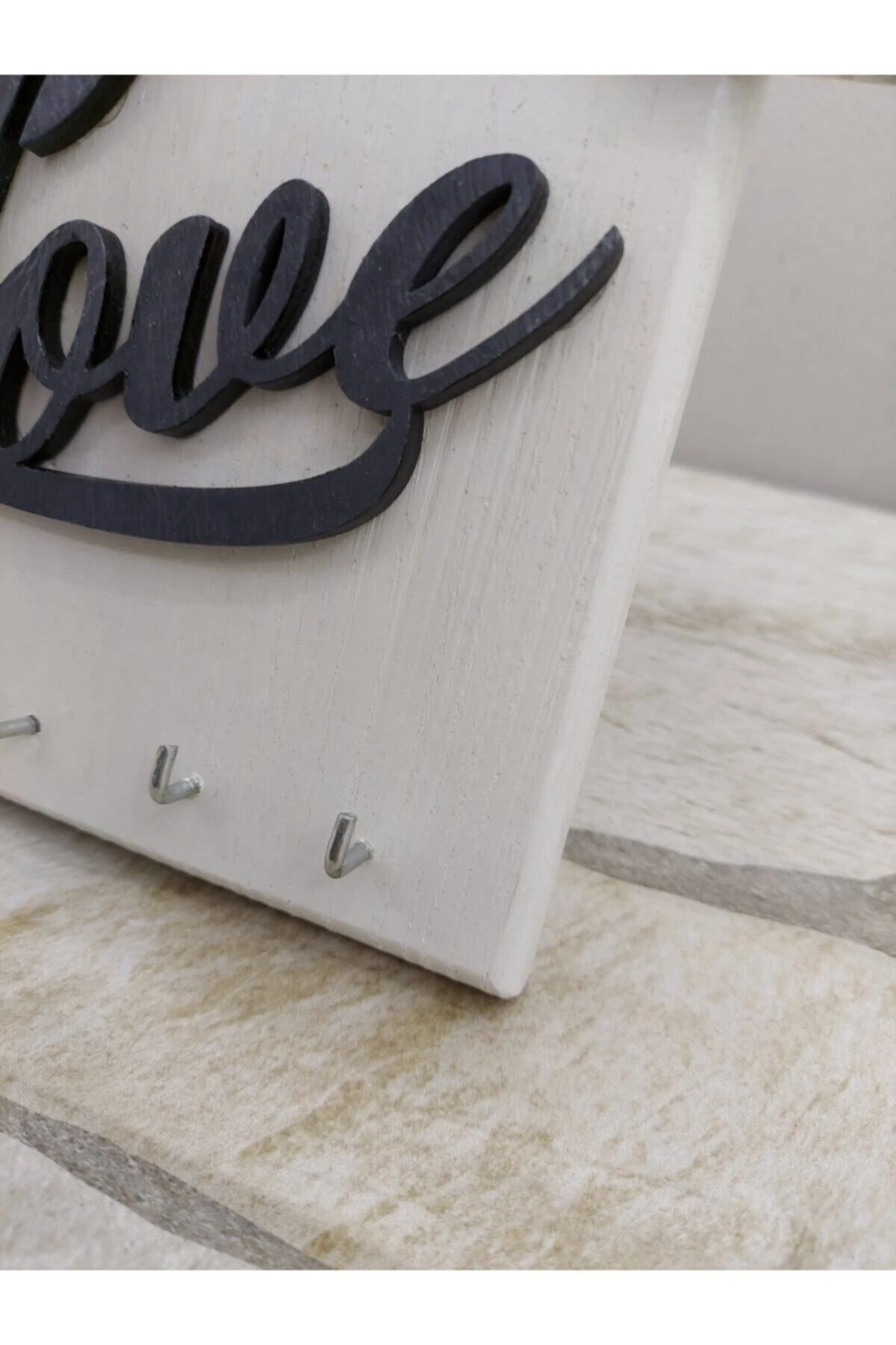 Love Yazılı Duvar Anahtar Askısı