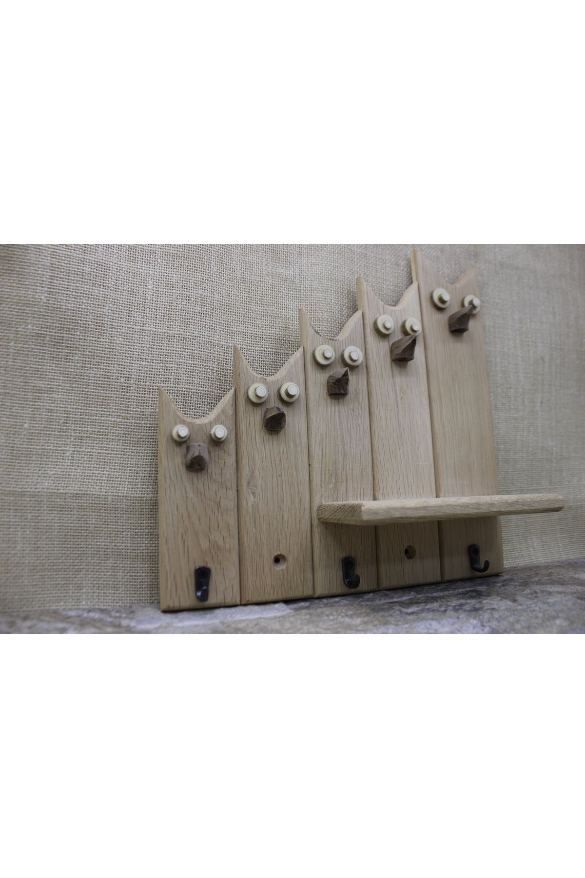 Ahşap Baykuş Anahtar Askısı