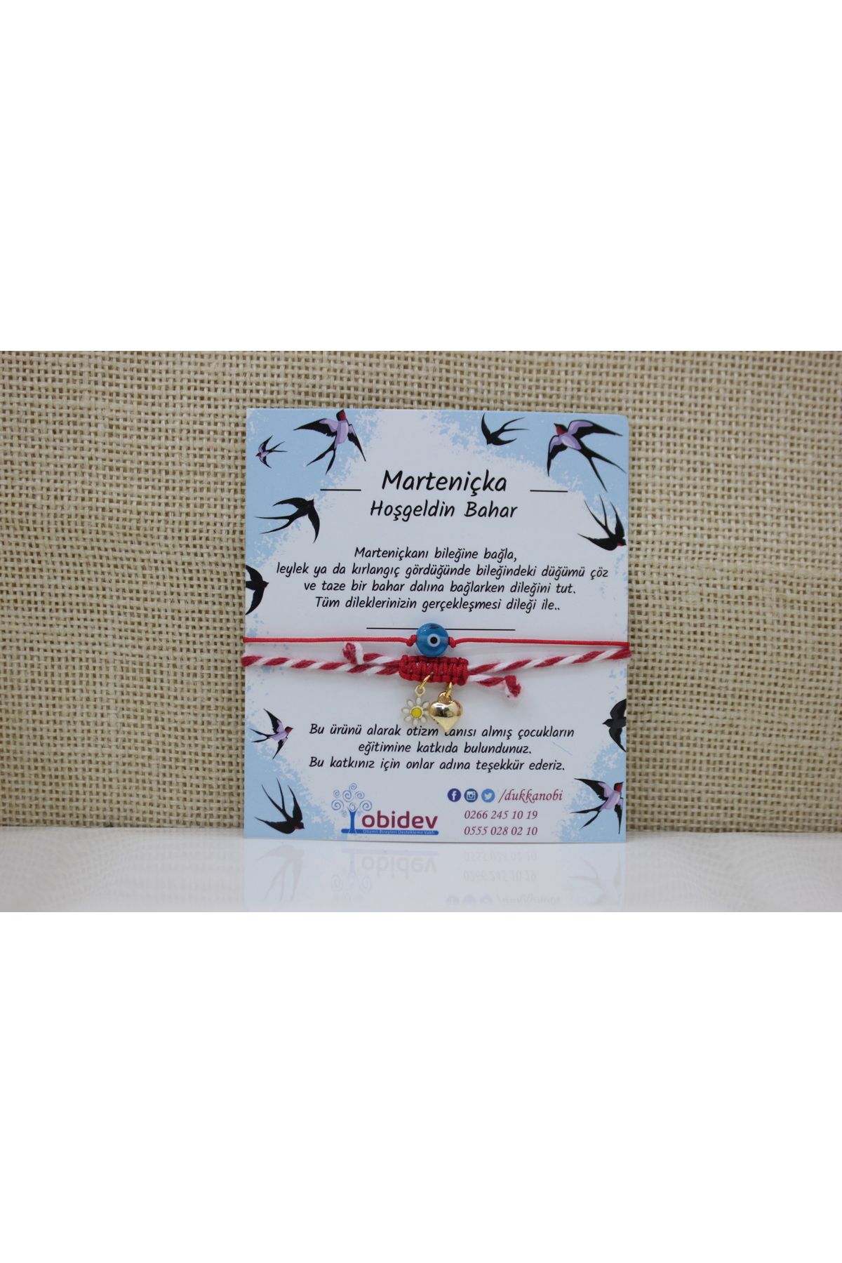 2'li Charm Marteniçka ve Nazar Boncuklu Bileklik Seti