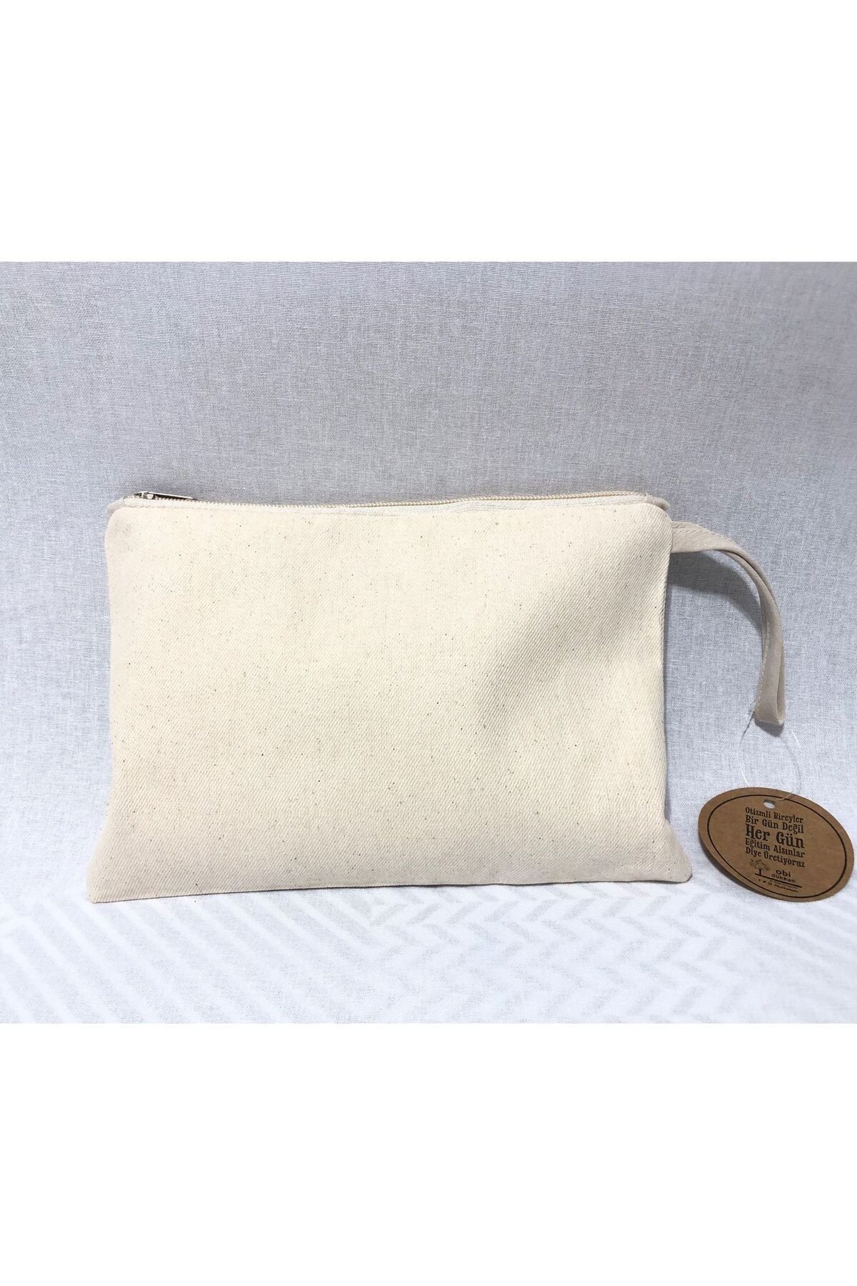 Tahta Baskı Palmiye Desenli Clutch ,Portföy Çanta,Makyaj Çantası