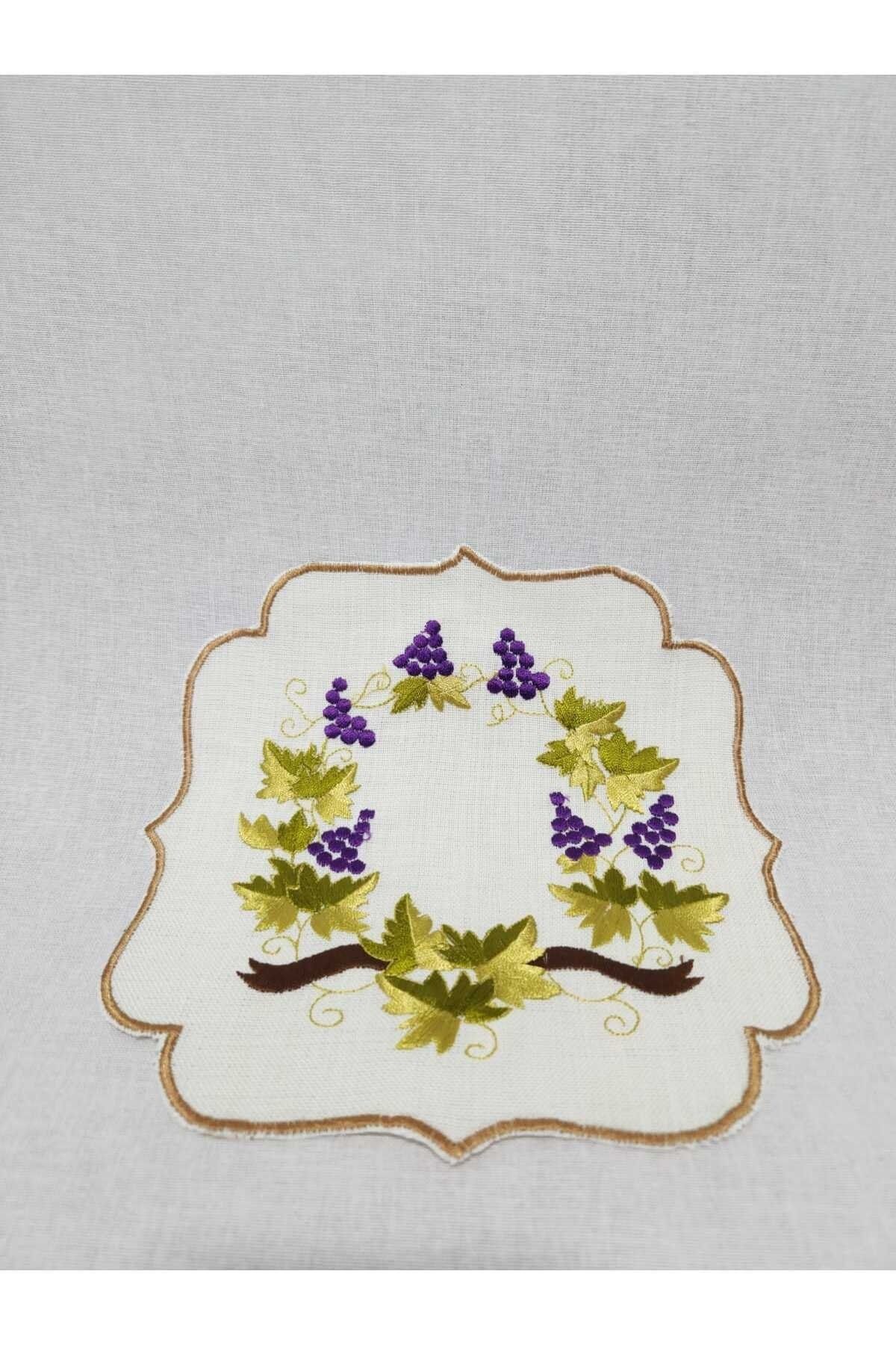 Üzüm Bağları Nakışlı Sunum Peçetesi