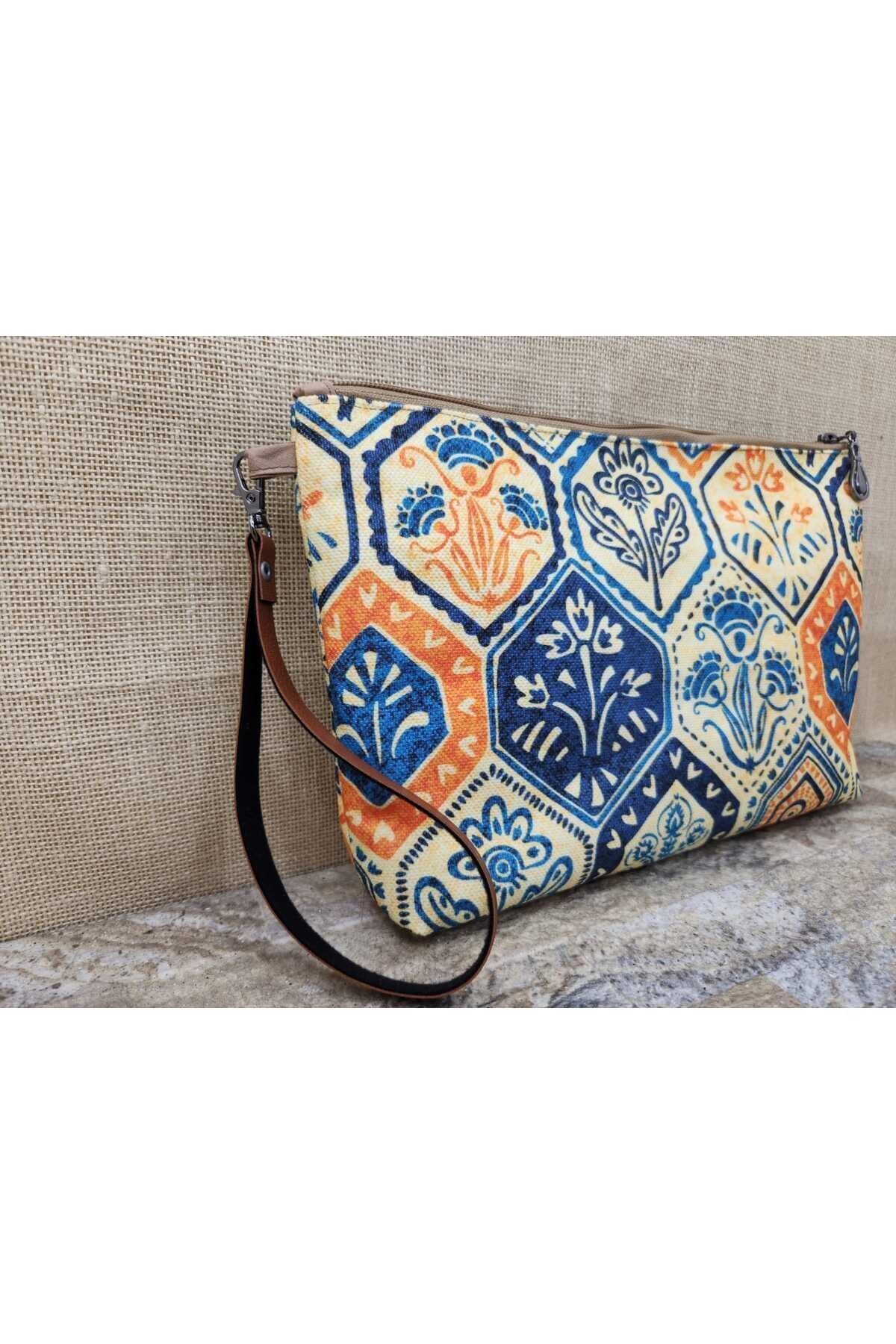 Çini Motifli Portföy Çanta