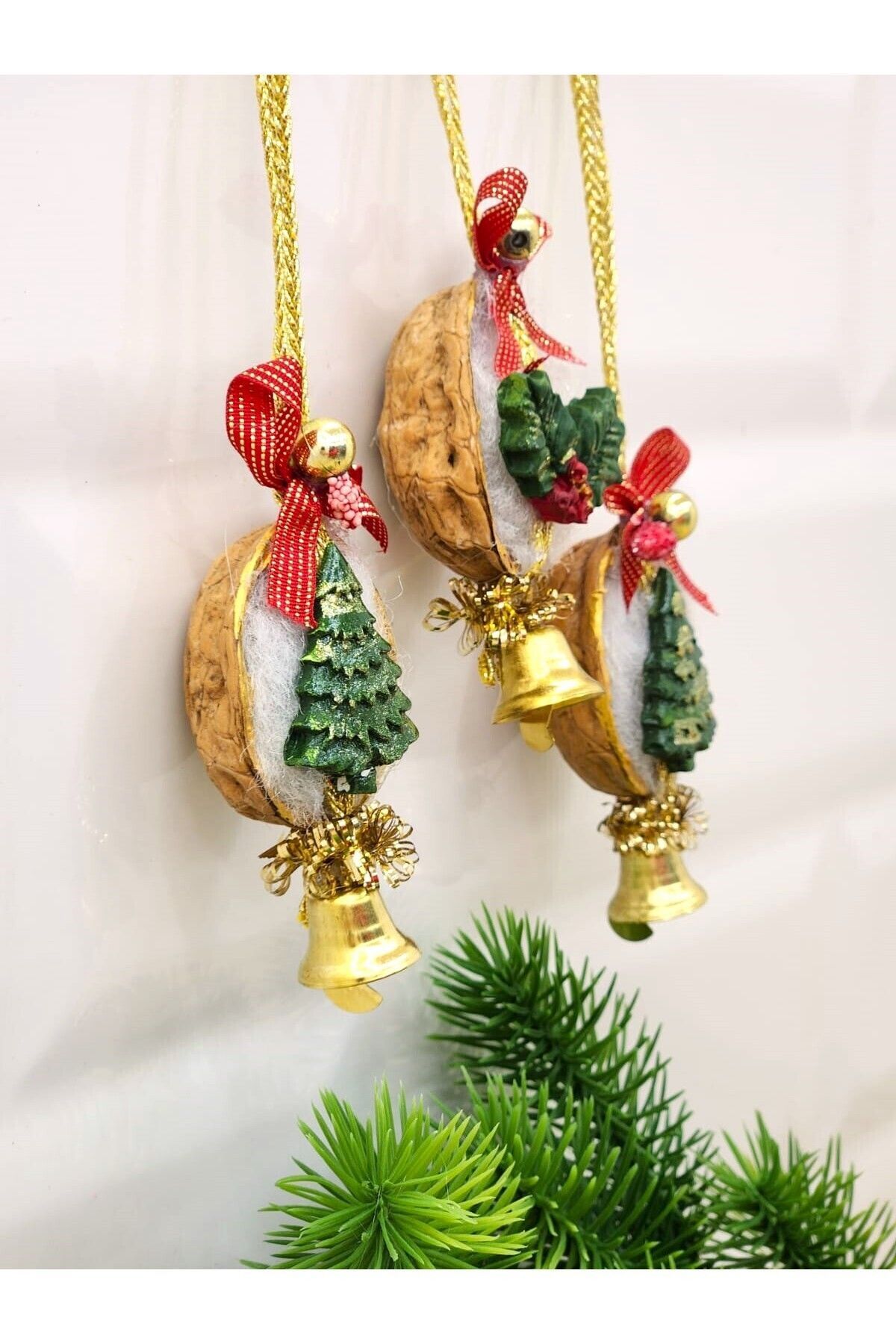 3'lü Ceviz Yılbaşı Ağaç Süsü