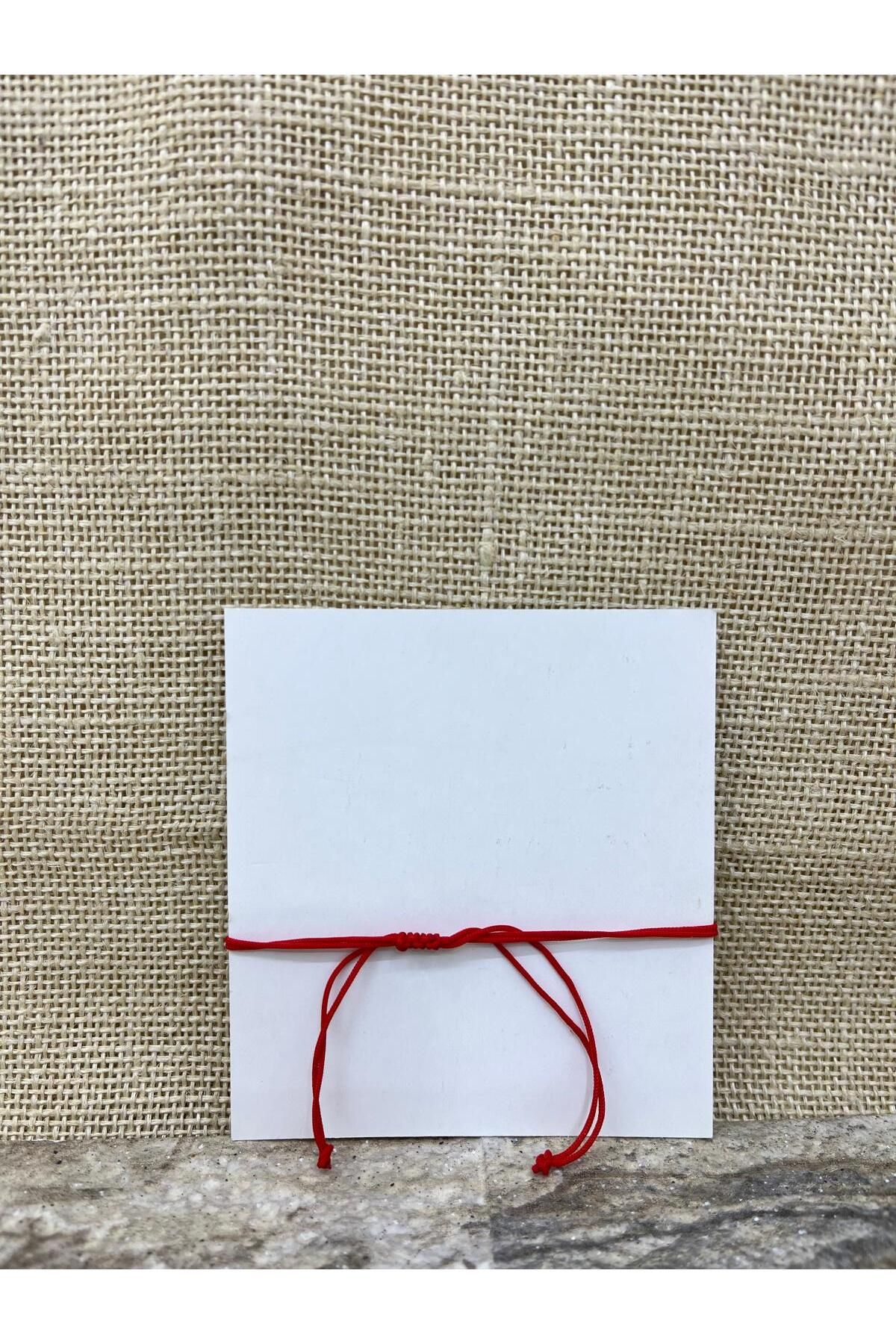 Kalp ve Cam Nazar Boncuğu Kırmızı Bileklik 8 Mart