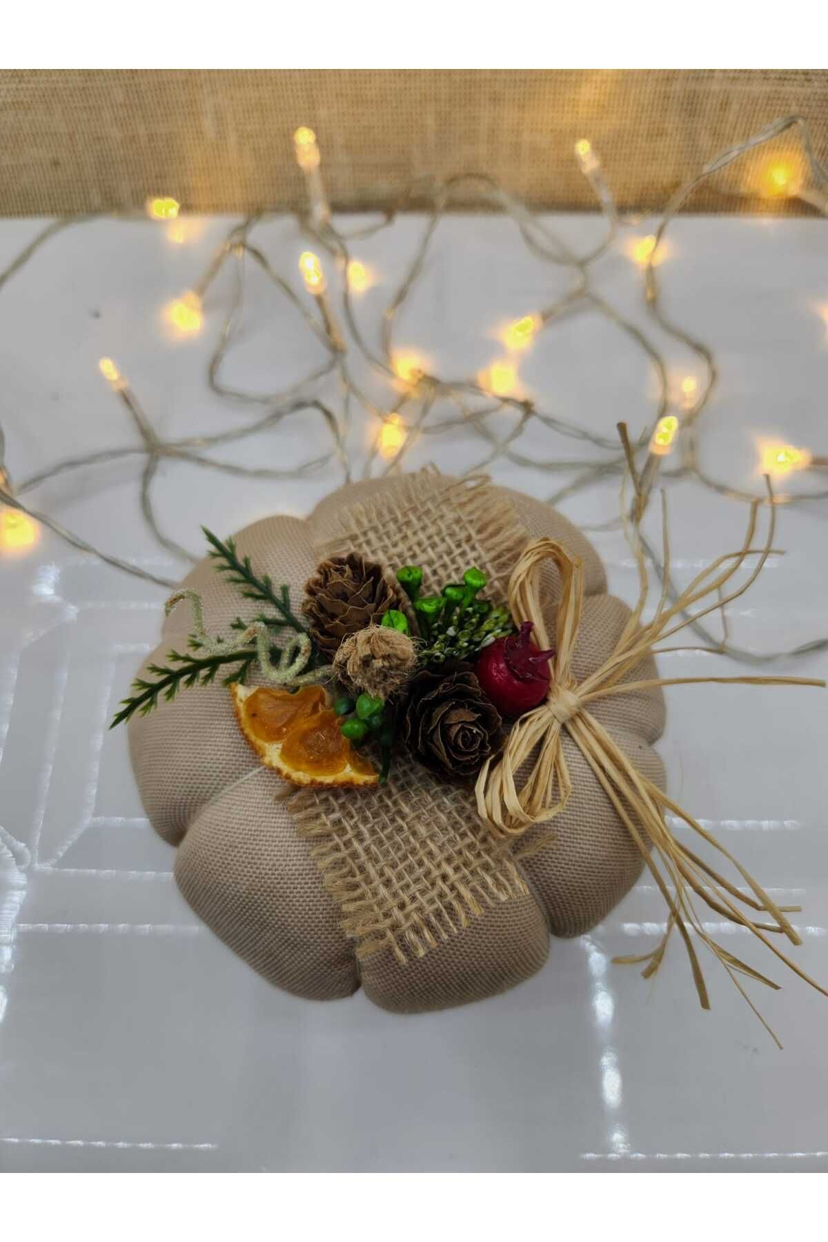 Bej Kumaş Kabak Süs