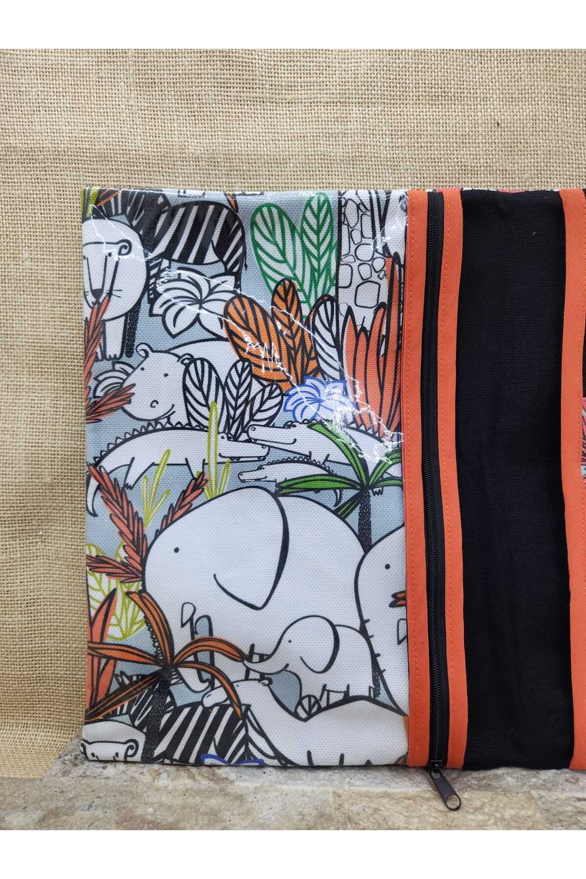 Tropical Desenli Organizer Çanta & Tablet Kılıfı