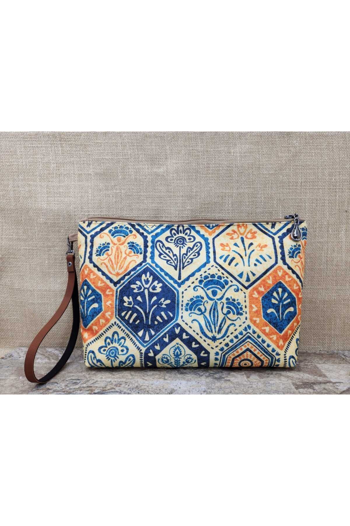Çini Motifli Portföy Çanta