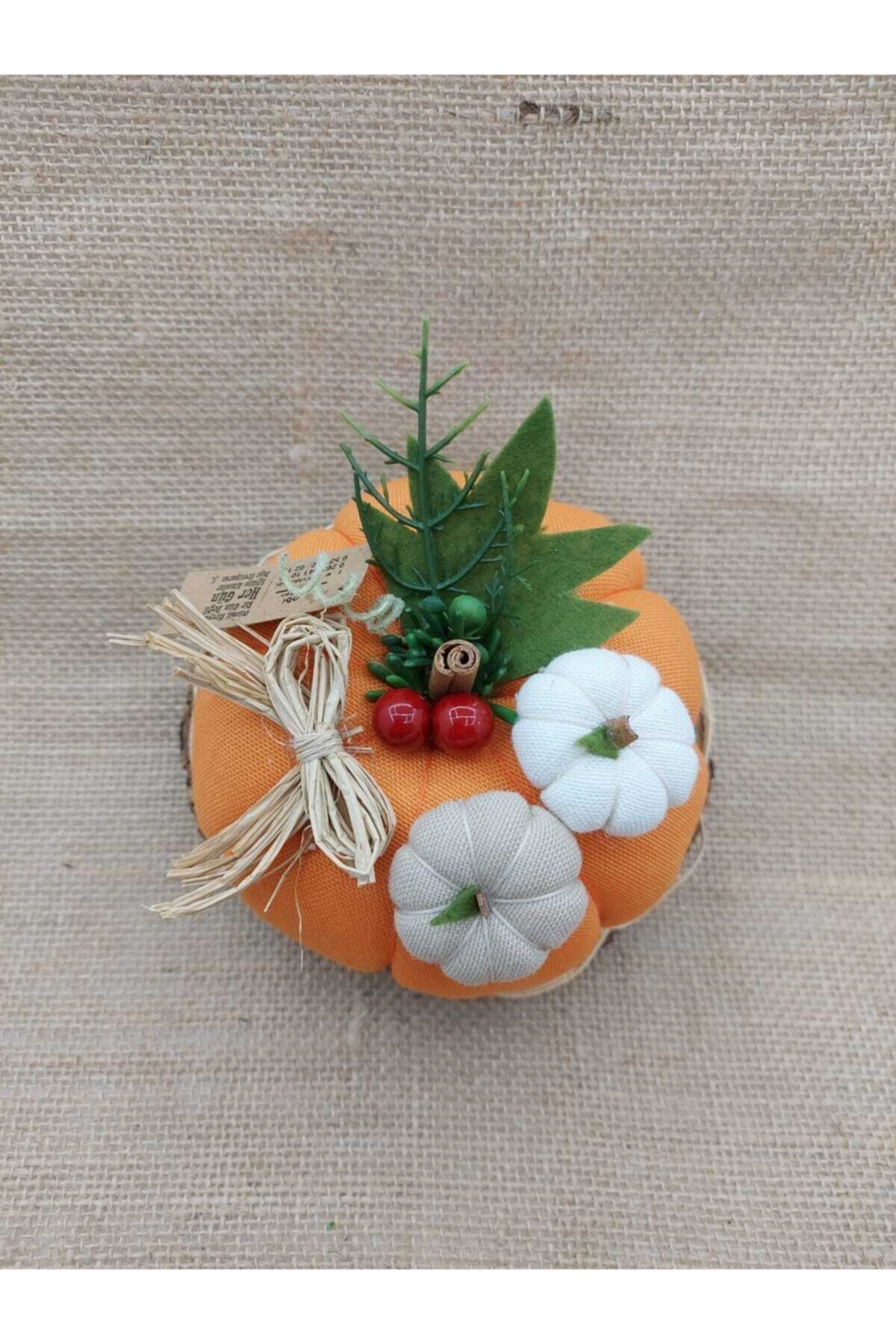 Kütüklü Turuncu Kumaş Kabak