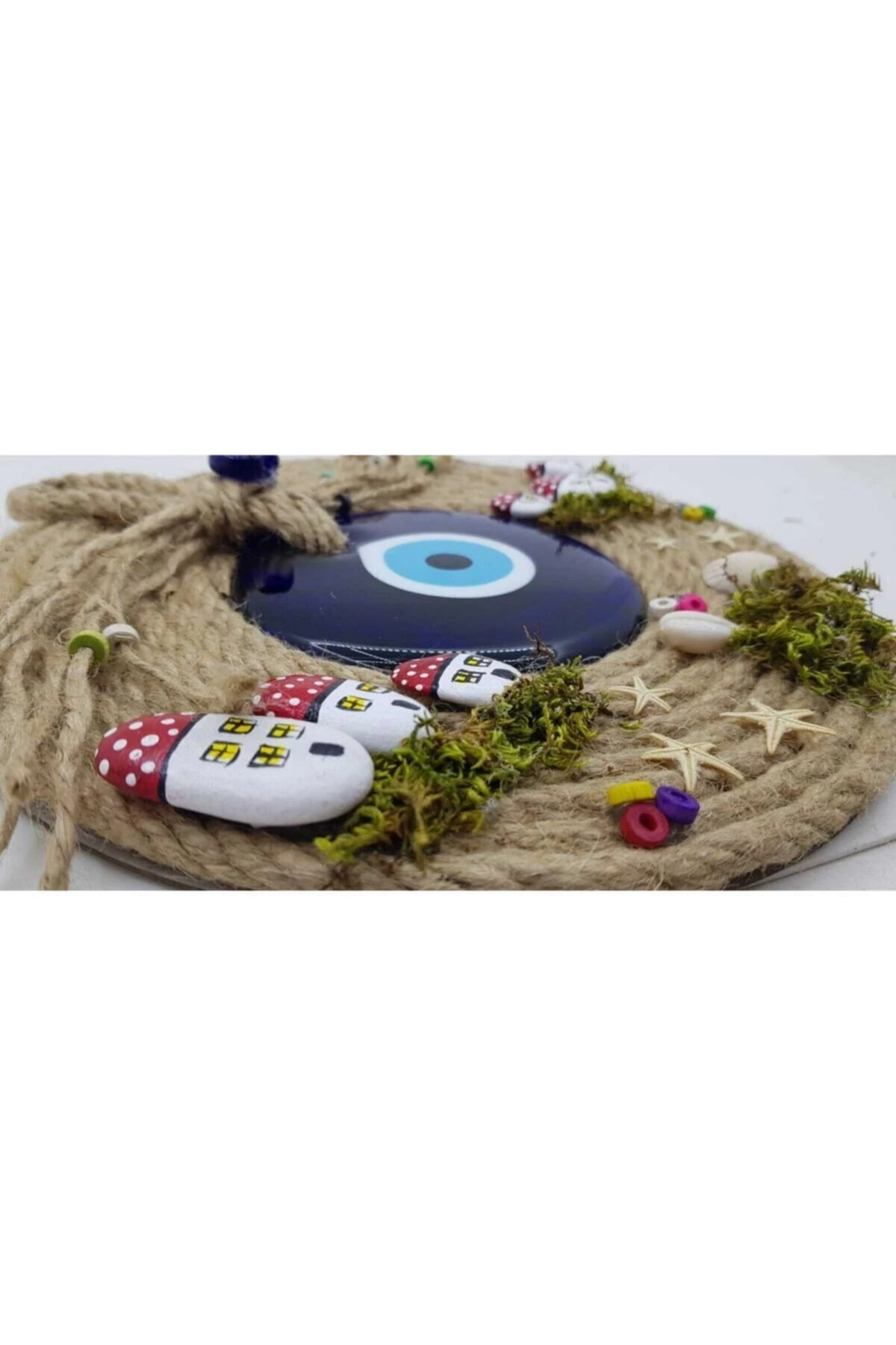 Kırmızı Evli Nazar Boncuğu Duvar Ve Kapı Süsü (30cm)