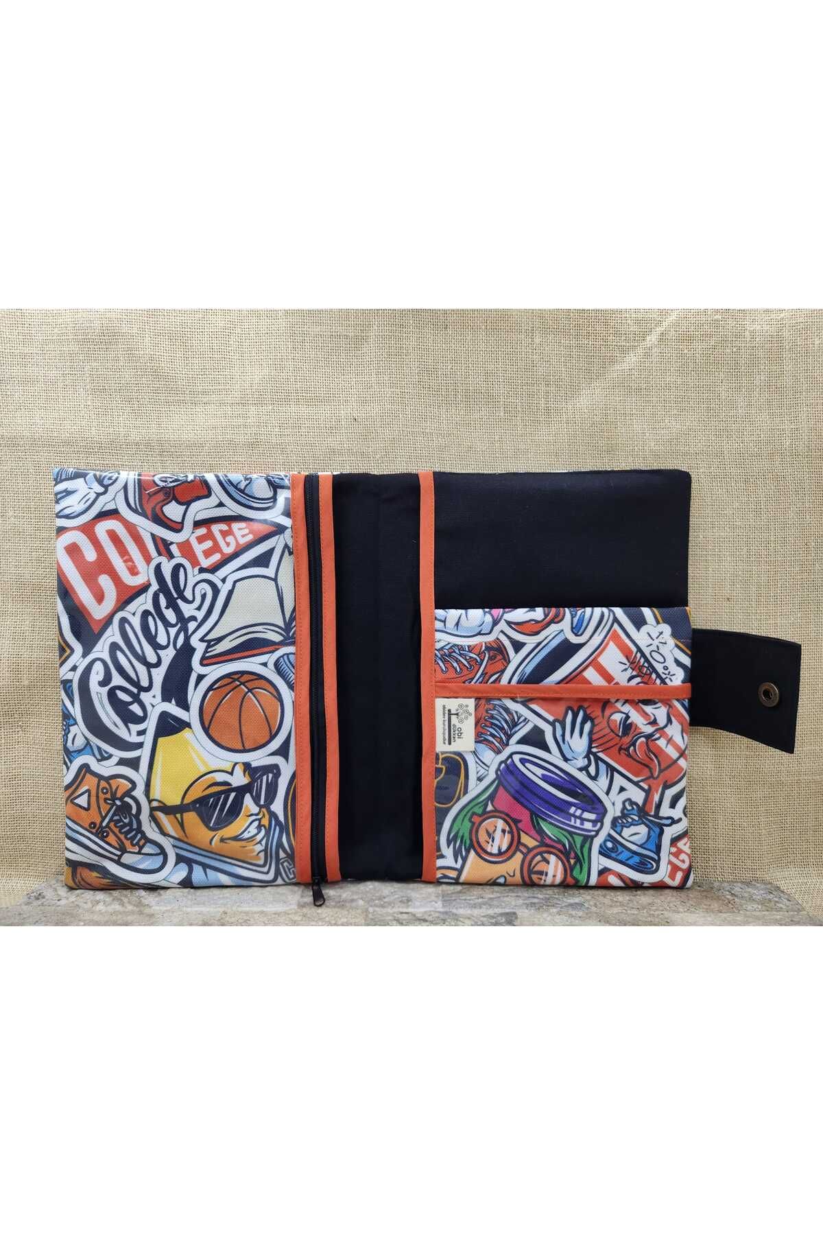 Pop Art Desenli Organizer & Tablet Kılıfı