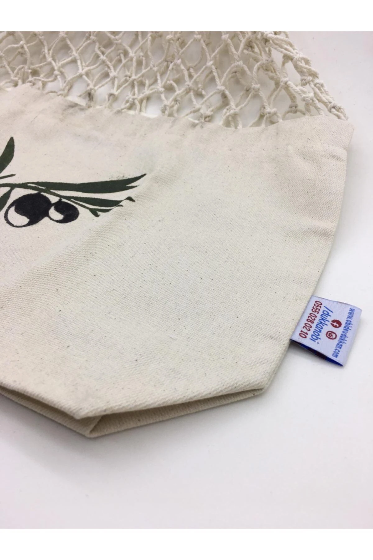 Zeytin Baskılı File Çanta