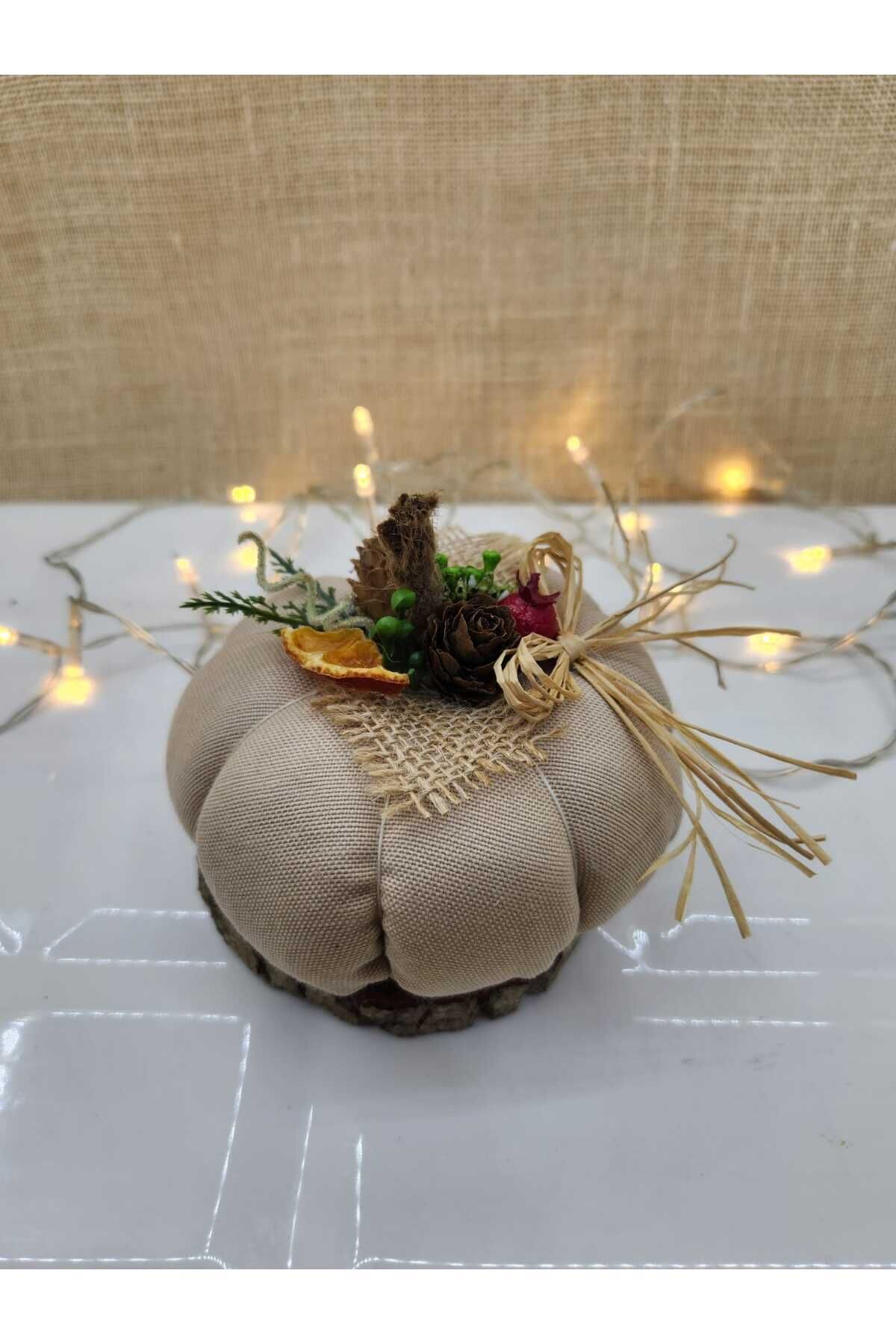 Bej Kumaş Kabak Süs