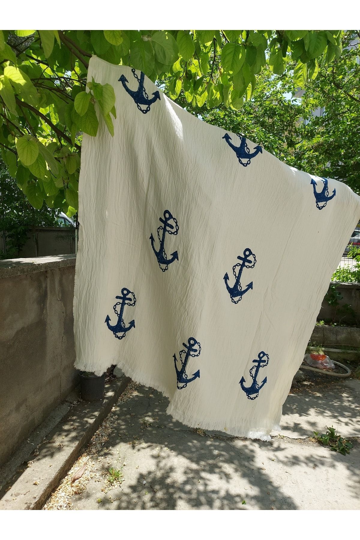 Tahta Baskı Çapalı Peştemal