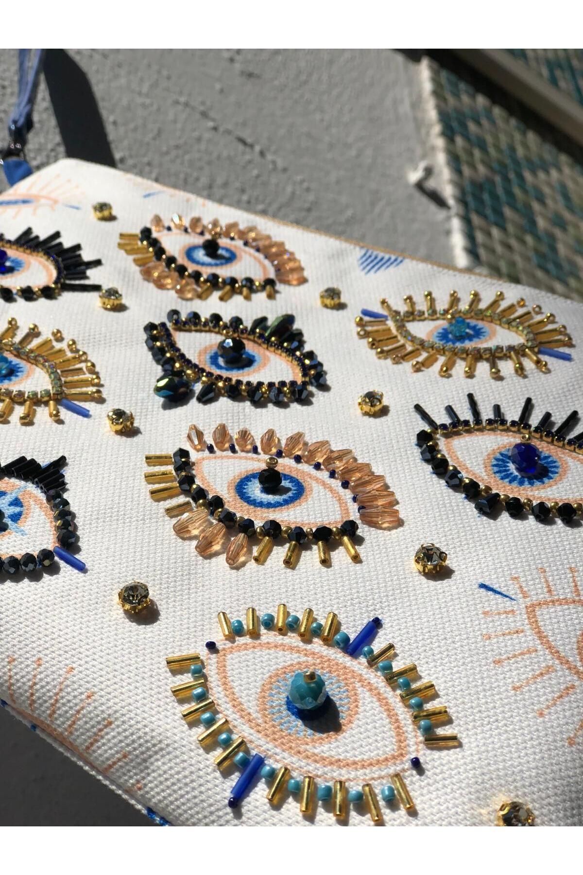 Göz Nakışlı Portföy Çanta